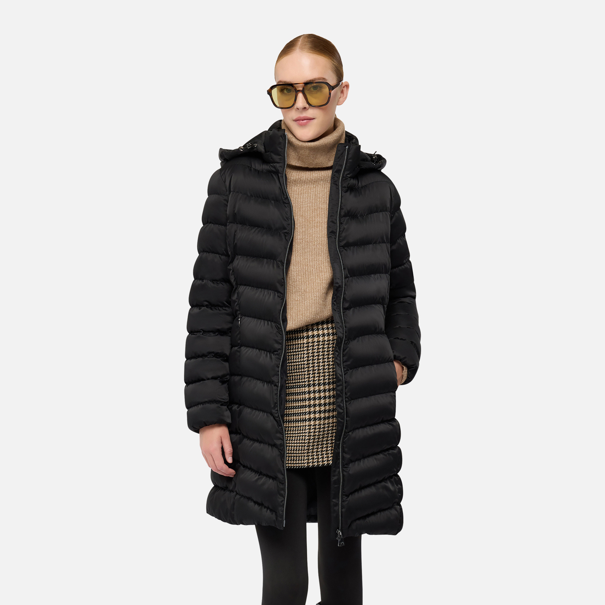 Black Women's Quilted Jacket Geox Zosma - Women's