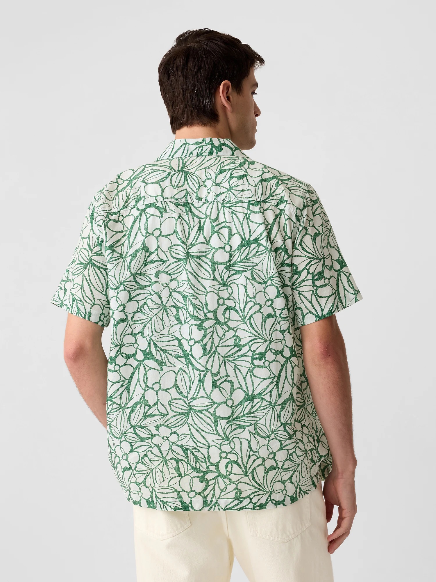 Camasi casual pentru barbati GAP - verde, crem