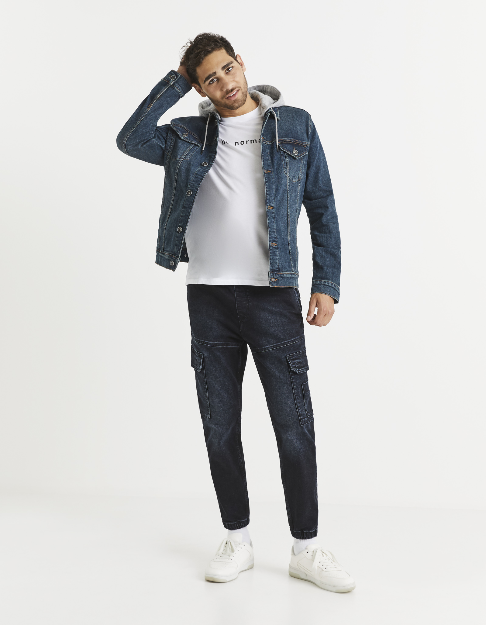 Slim fit pentru barbati Celio - albastru inchis