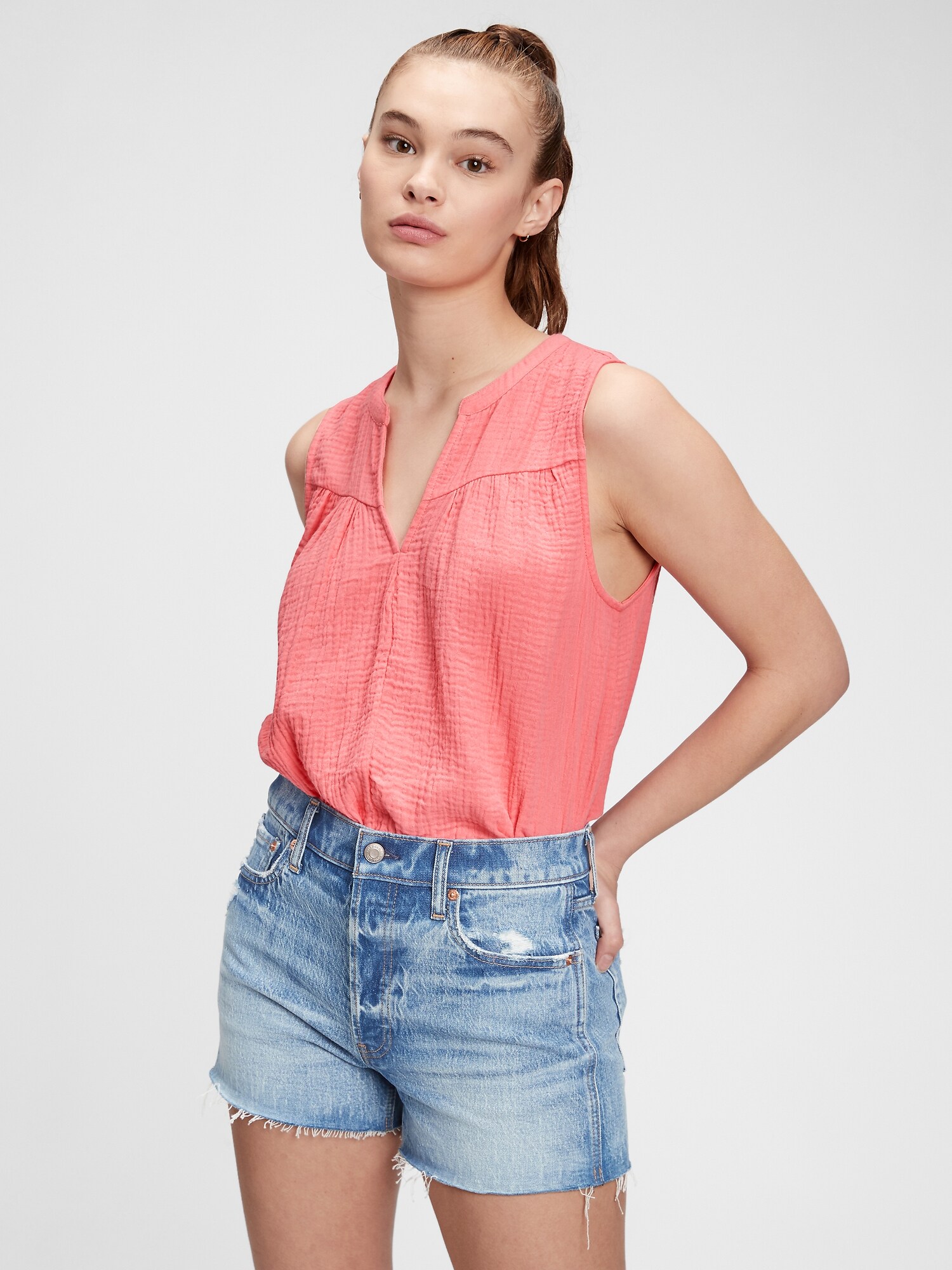 GAP Top sleeveless gauze - Women's