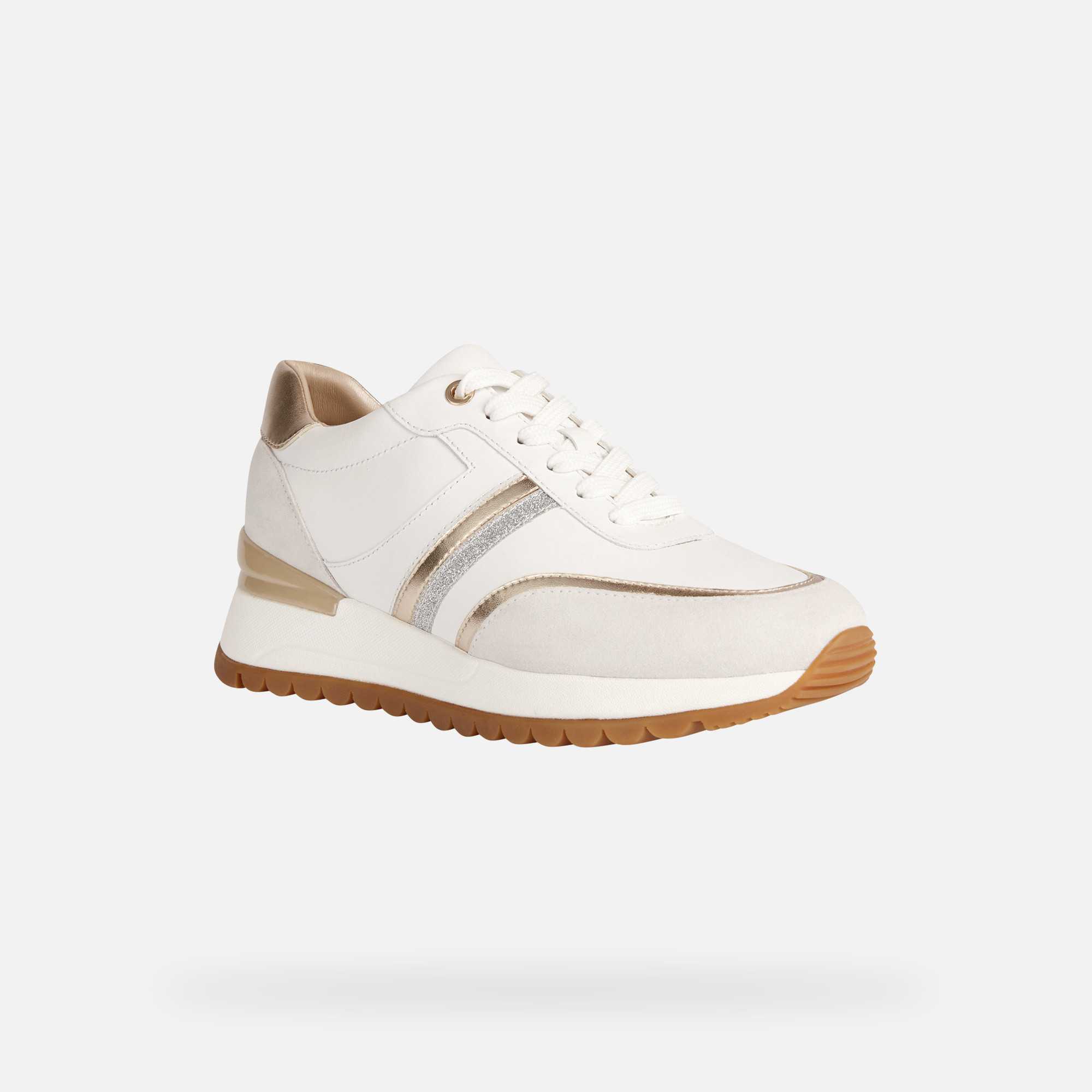 White women's sneakers Geox Desya - Women's