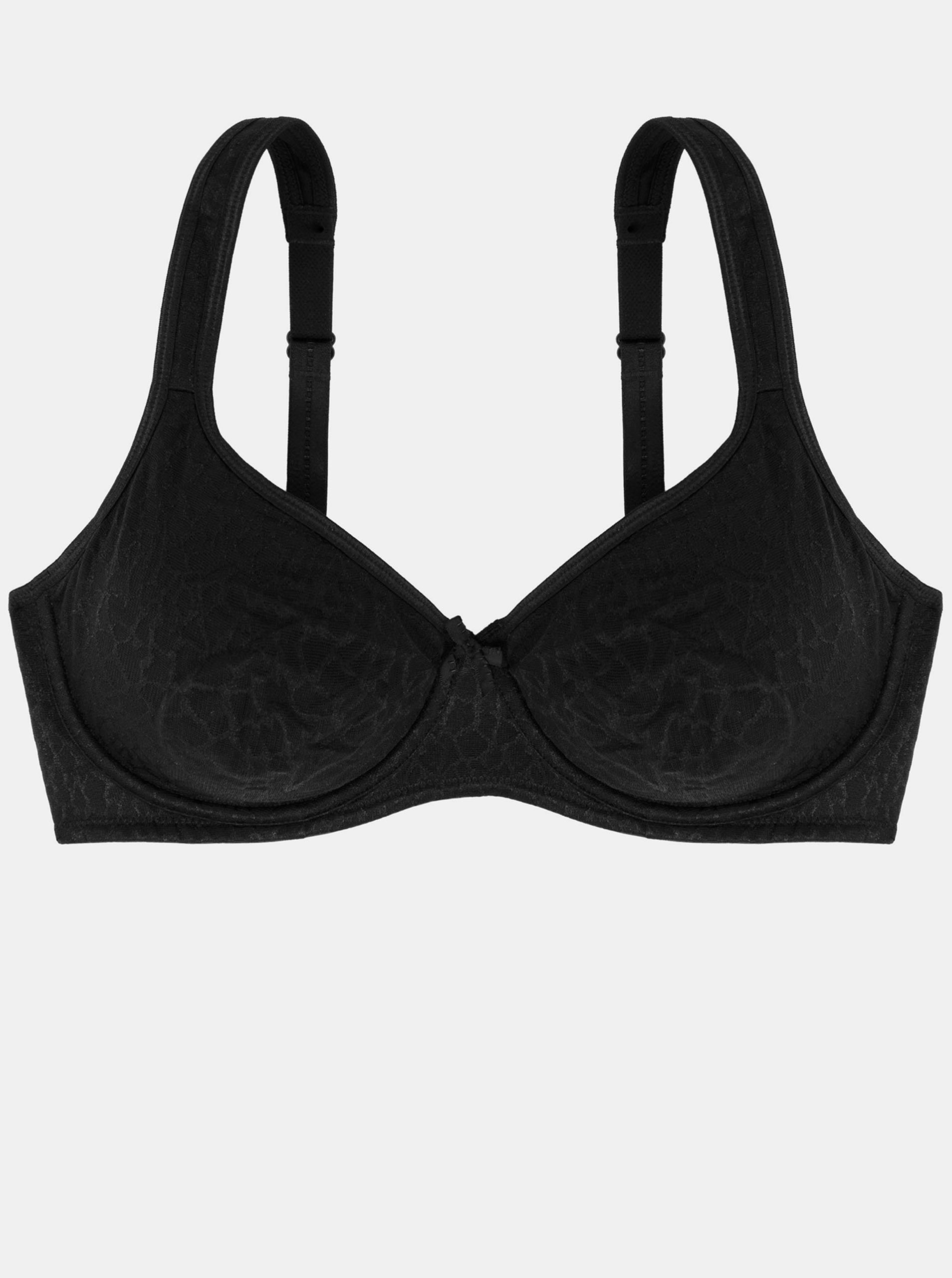 Black bra with small pattern DORINA - Women
