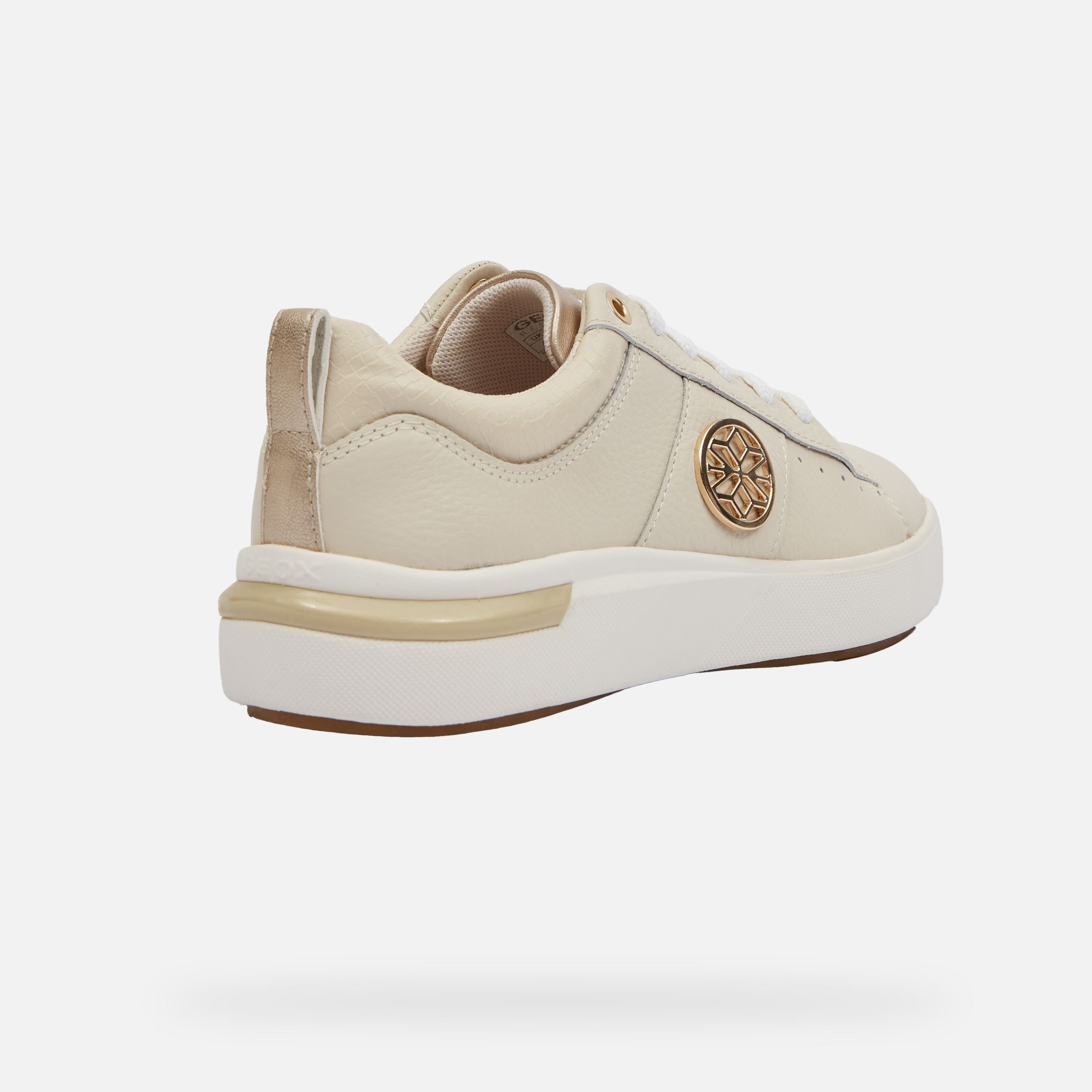 Cream women's sneakers Geox Dalyla - Women's