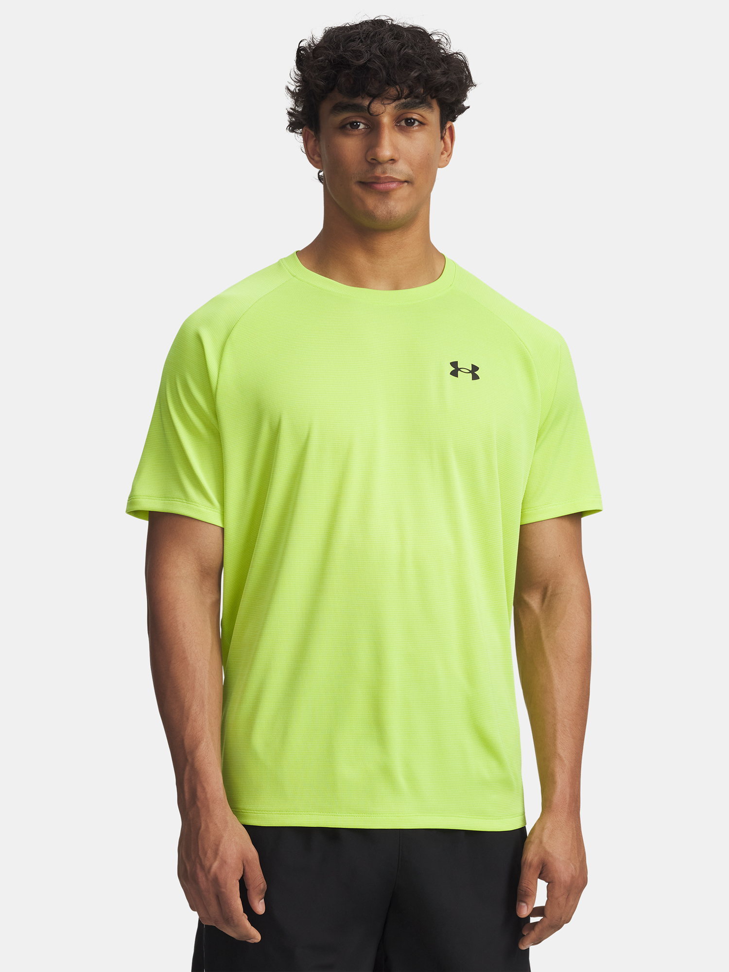 Mens T-shirt Under Armour UA Tech Textured SS-GRN - Men