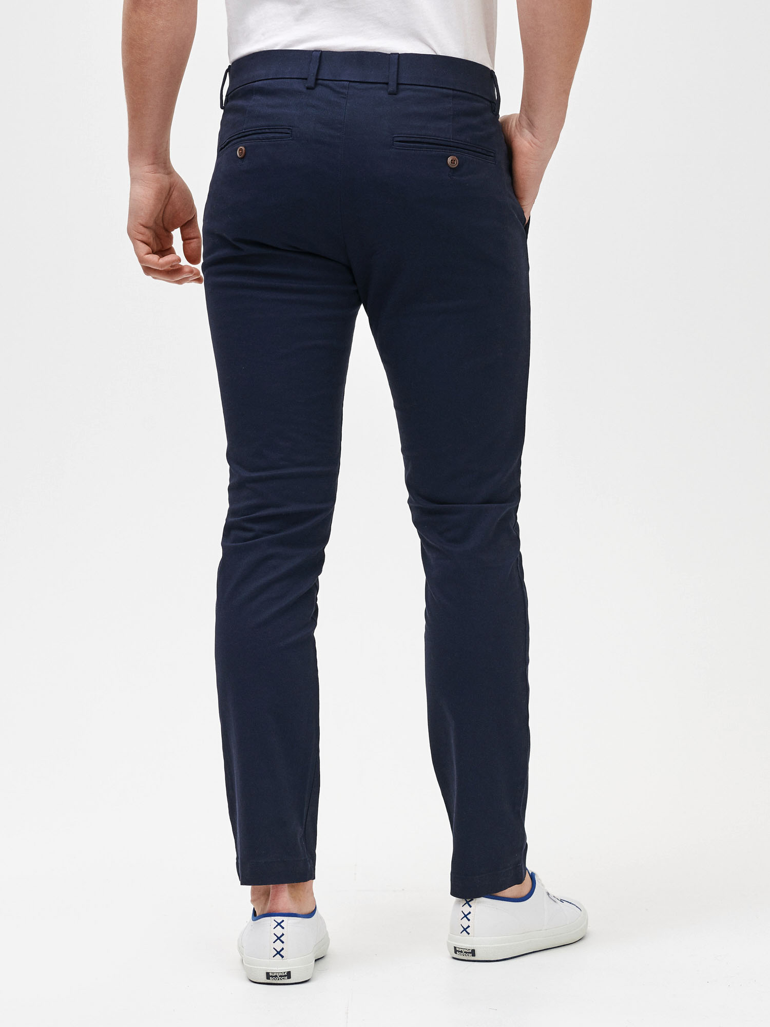 Nowoczesne khaki GAP Kalhoty w chudym dopasowanym kolorze z Flex