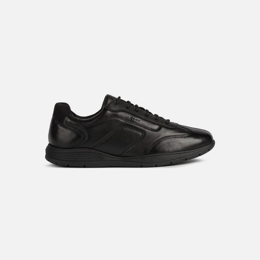 Black mens sneakers Geox Spherica EC2 - Mens
