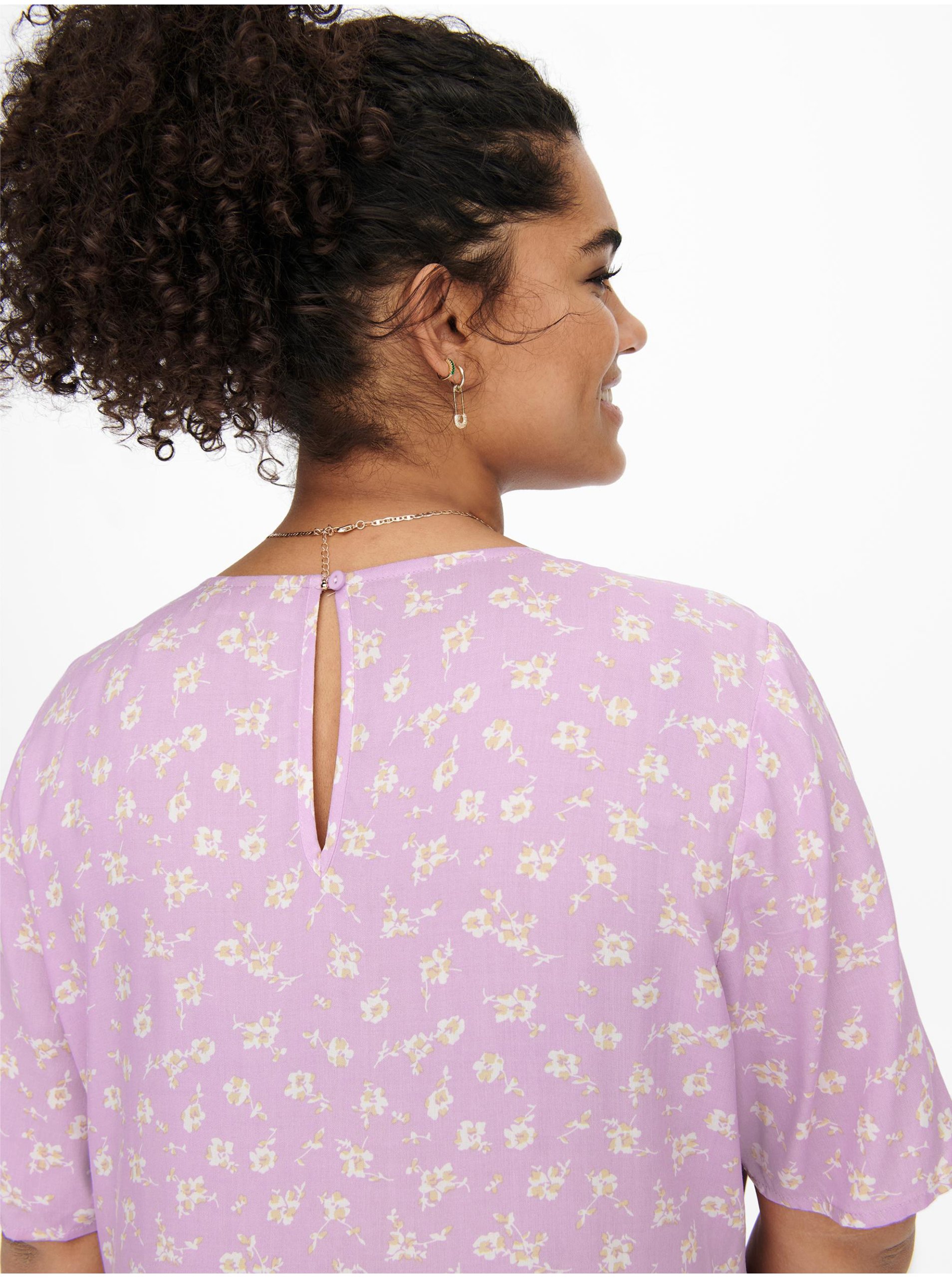 Pink Floral Dress ONLY CARMAKOMA Megan - Women