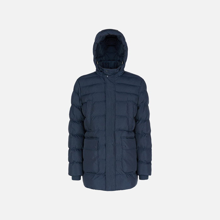 Parka pentru bărbați Geox Leitan albastru închis