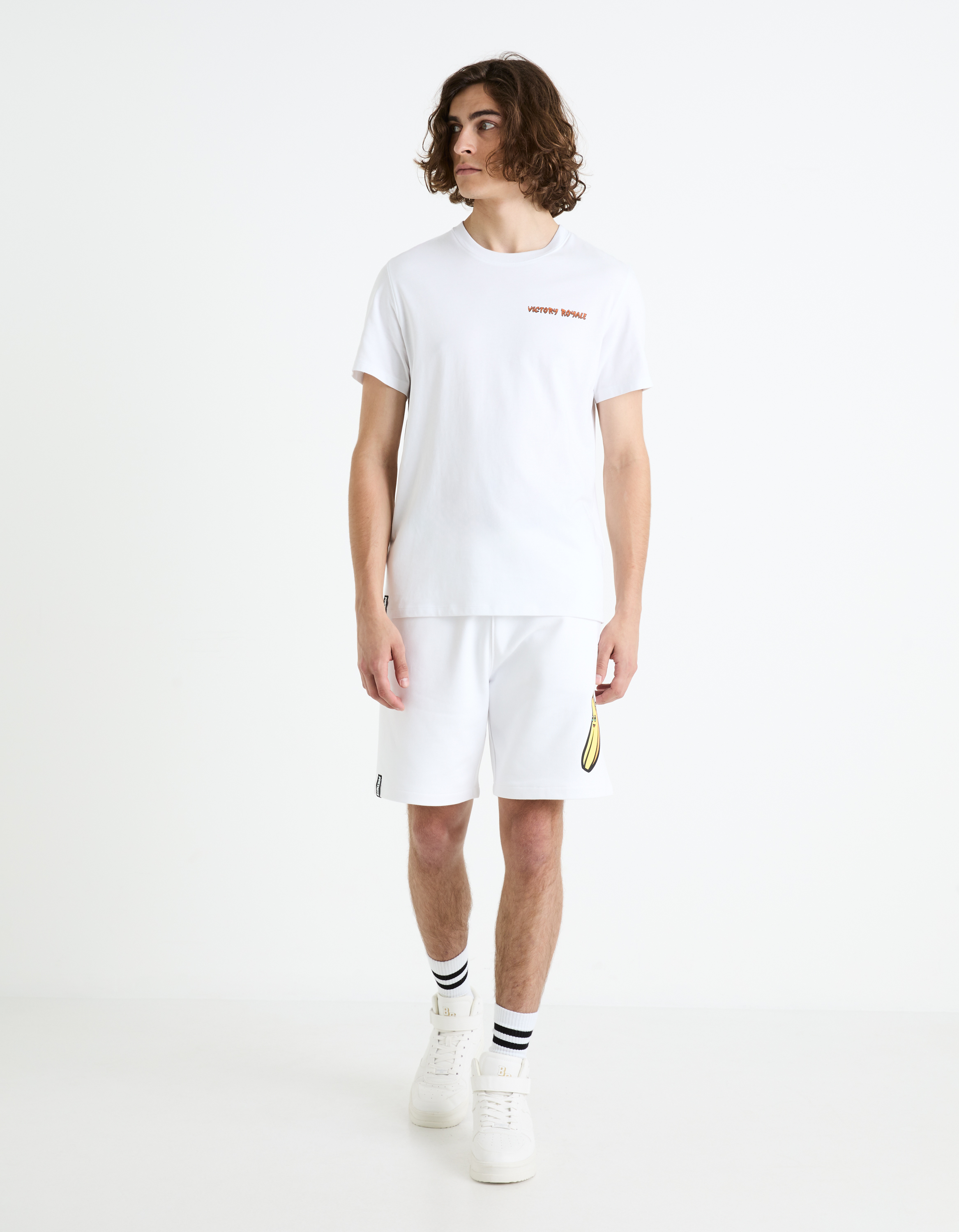 Pantaloni scurti pentru barbati Celio - alb