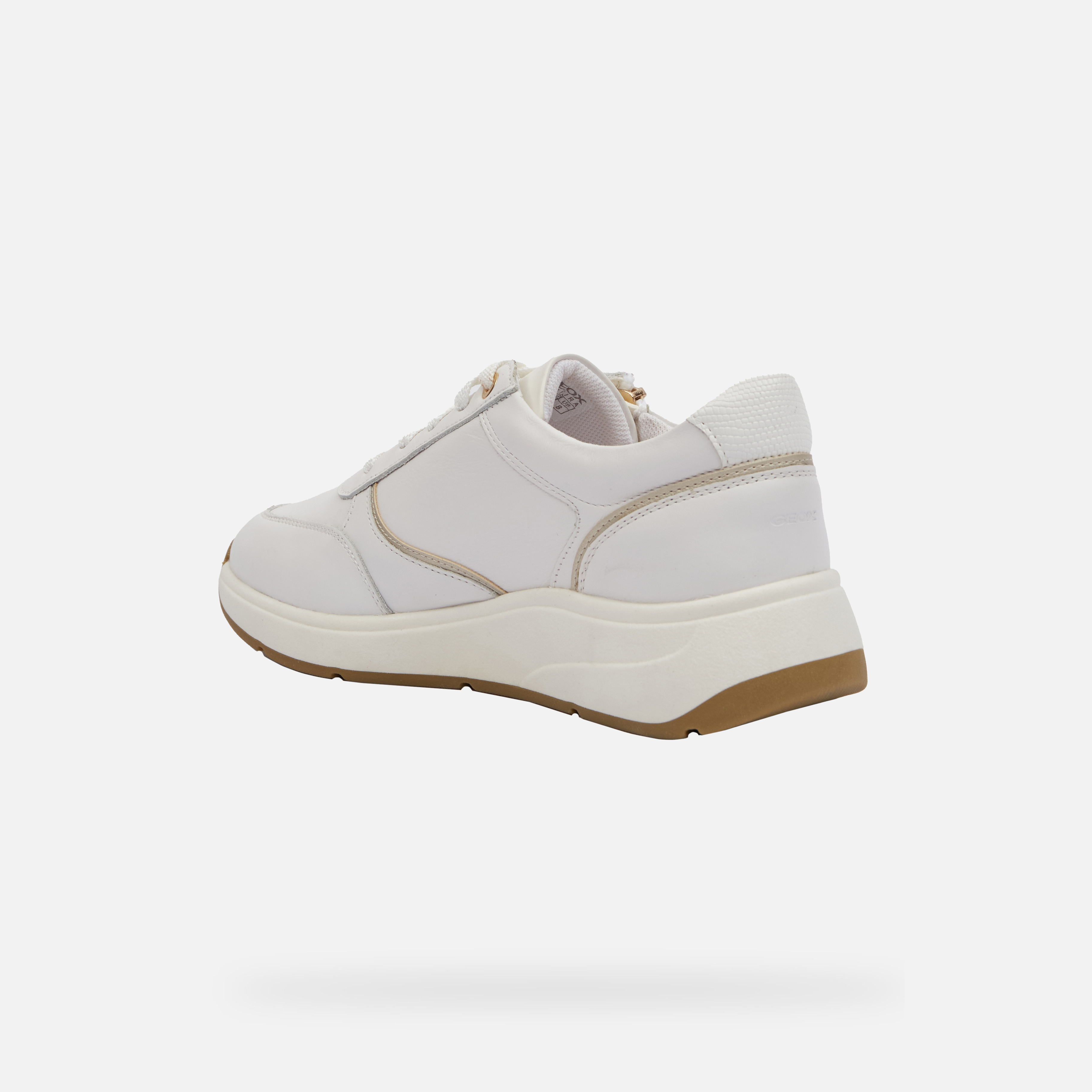 White women's sneakers Geox Cristael - Women's