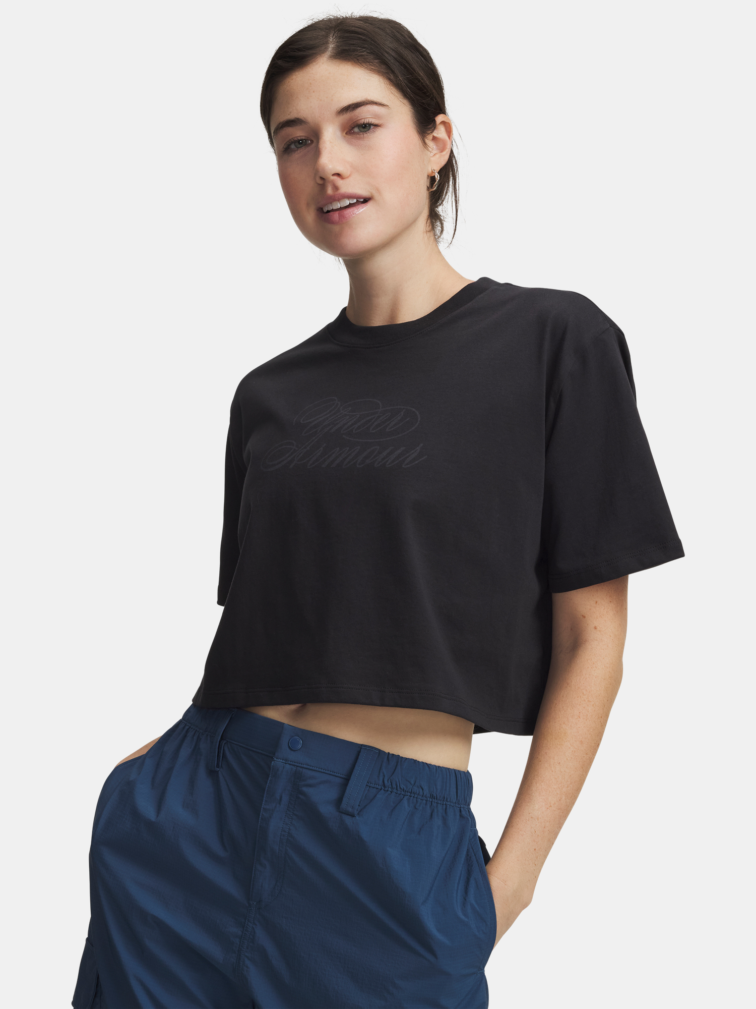 Дамска тениска Under Armour UA W SCRIPTHEART CROP SS