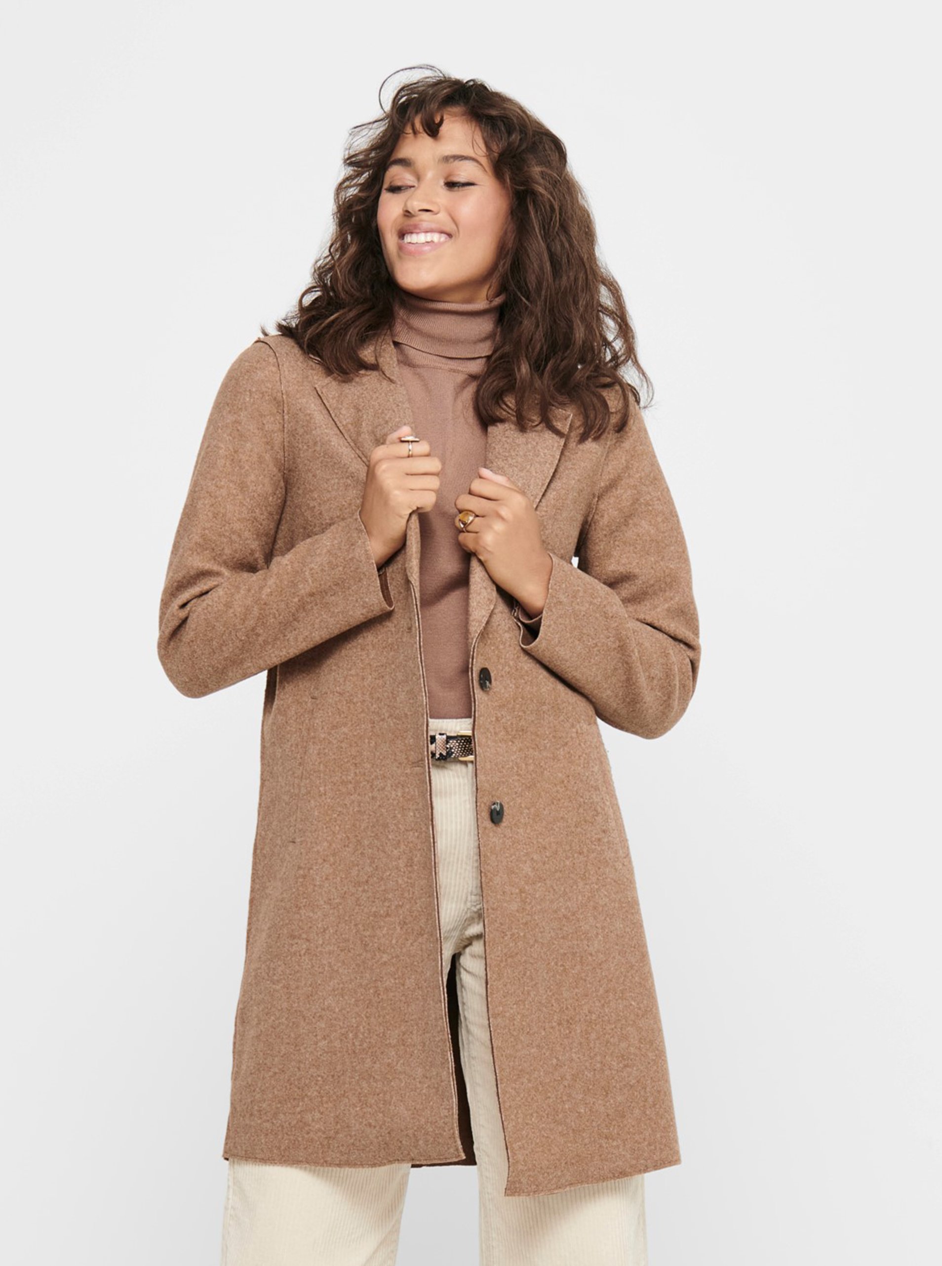 Brown Women's Coat ONLY Carrie - Women