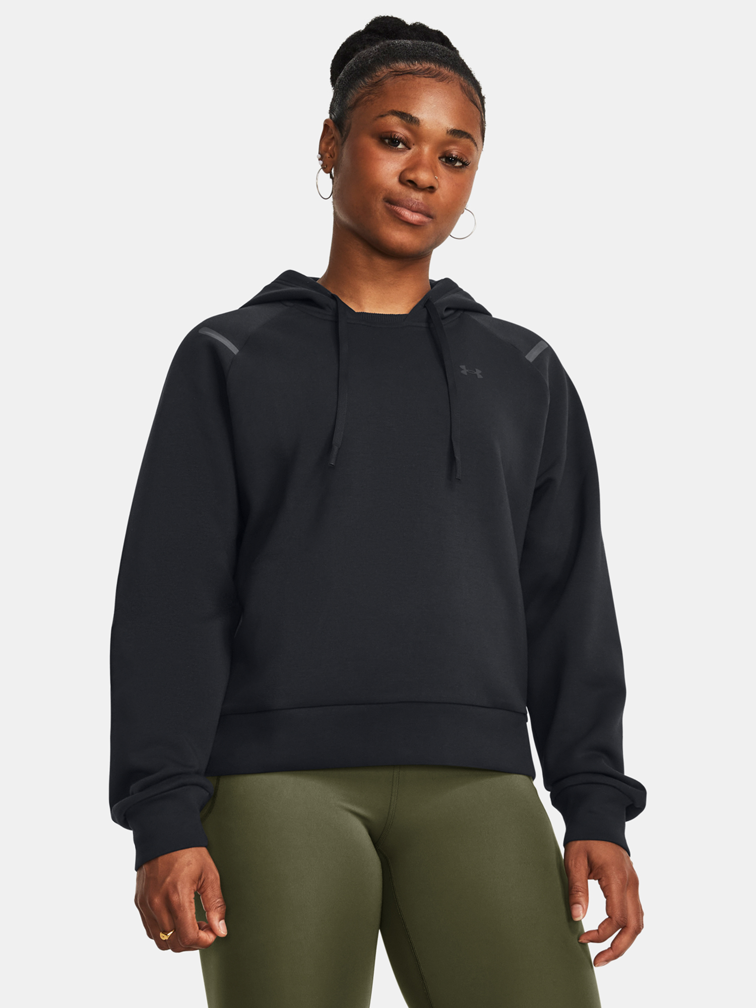 Under Armour Mikina Unstoppable Flc Hoodie-BLK - Dámské