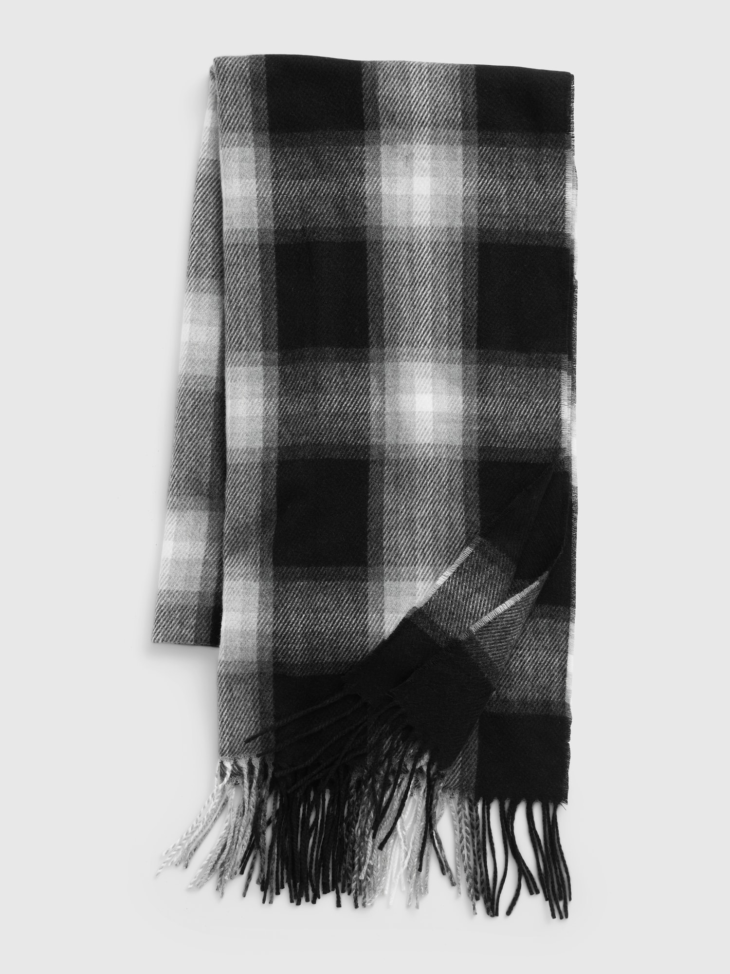 GAP Checkered Scarf With Fringe - Men