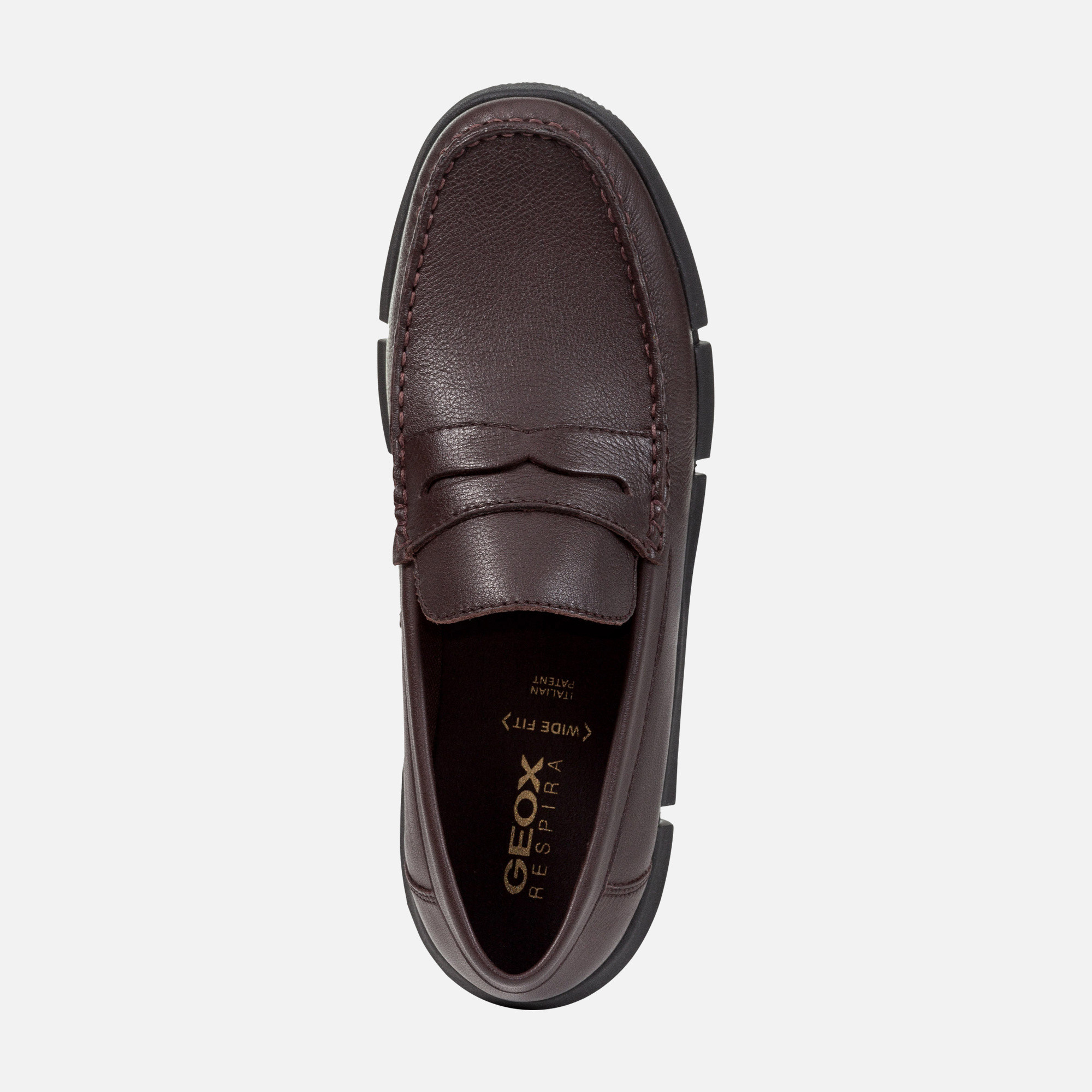 Dark brown men's moccasins Geox Adacter M Wide - Men's