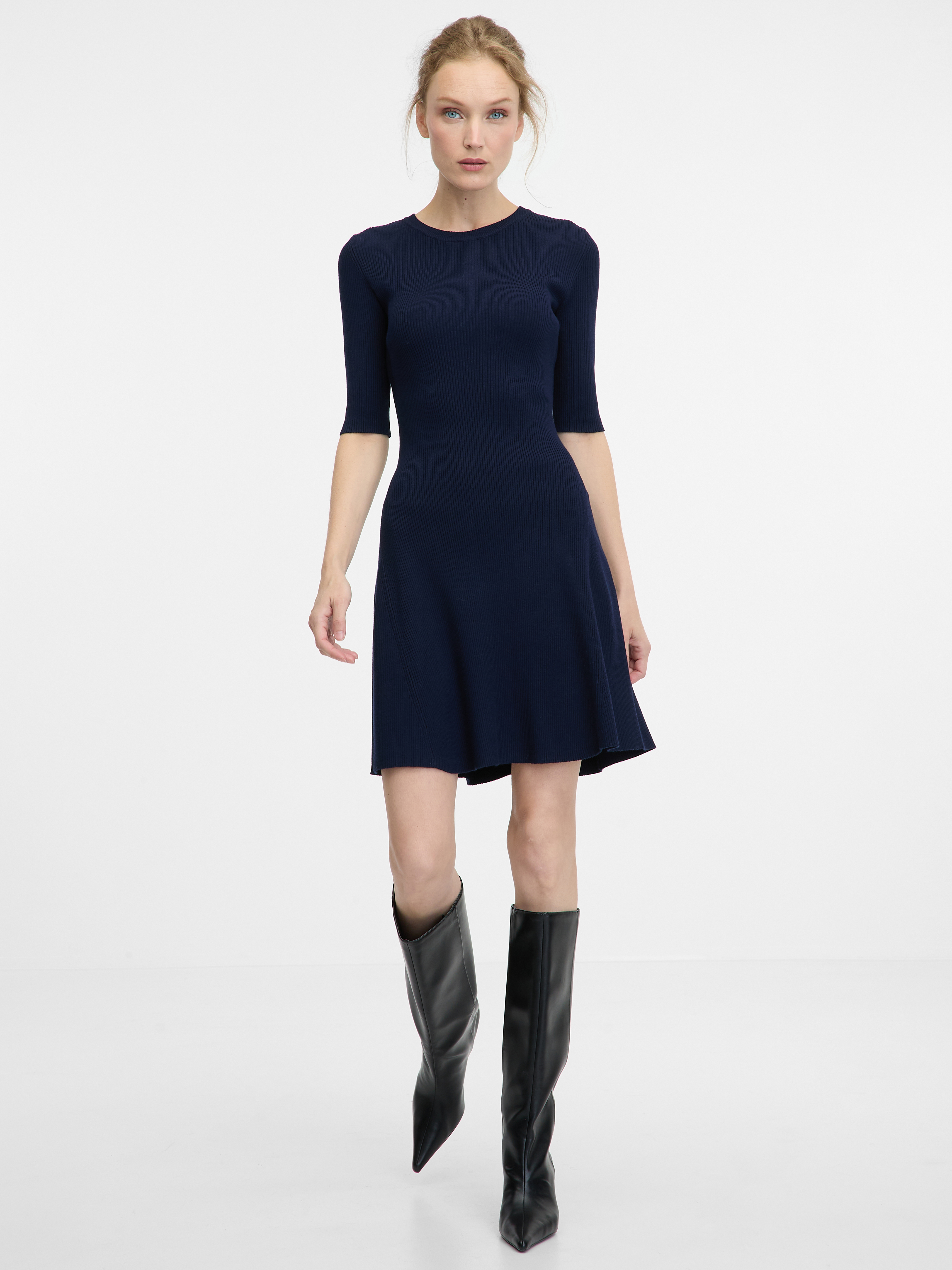Dark blue women's short dress ORSAY - Women's