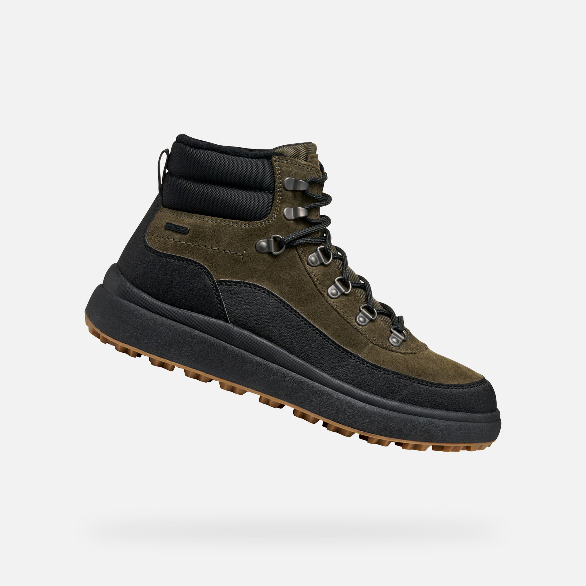 Khaki mens ankle boots Geox Granito + Grip B A - Mens