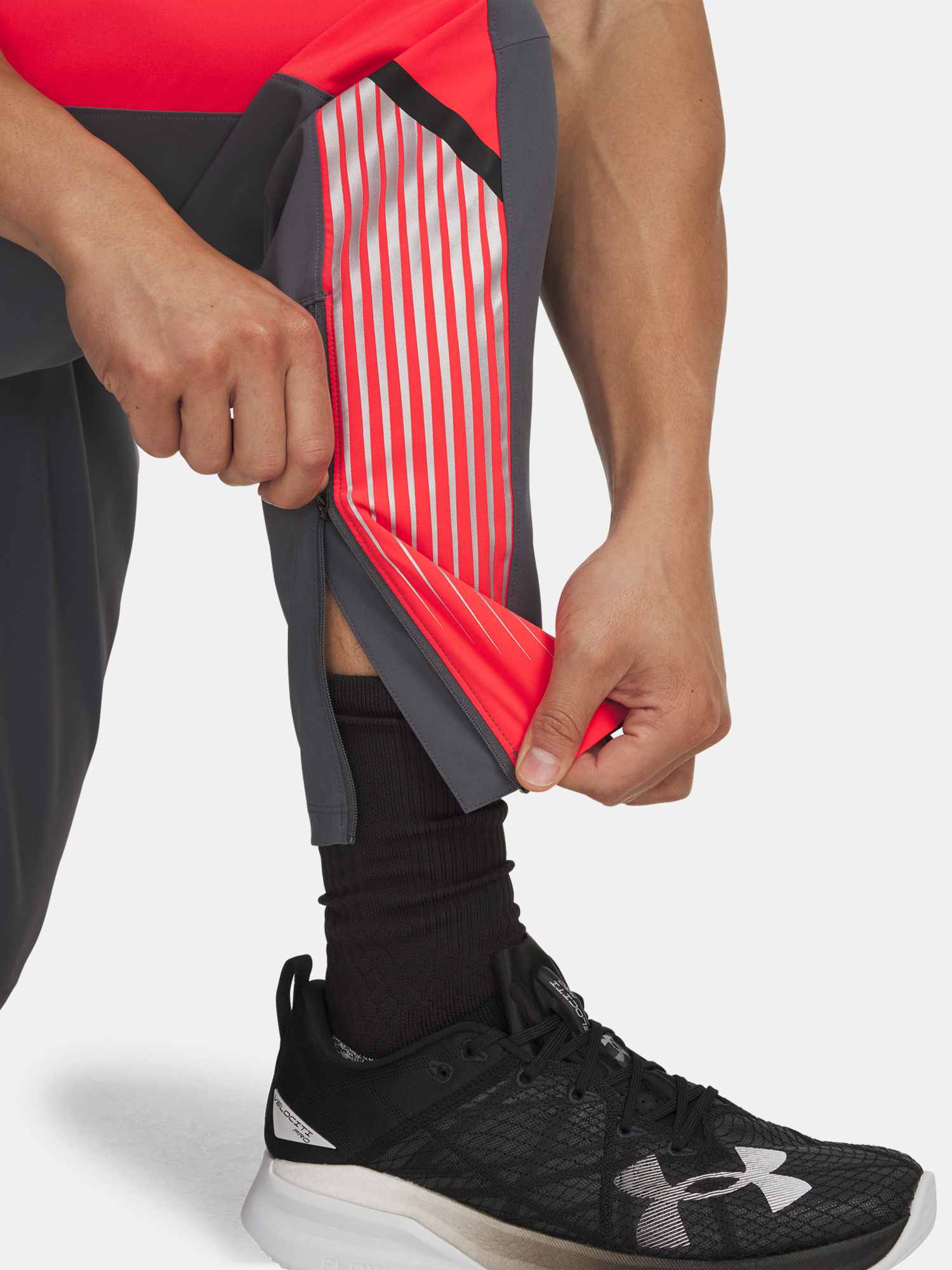 Men&#039;s Under Armour UA Velociti Storm Pant-GRY Sports Trousers - Mens