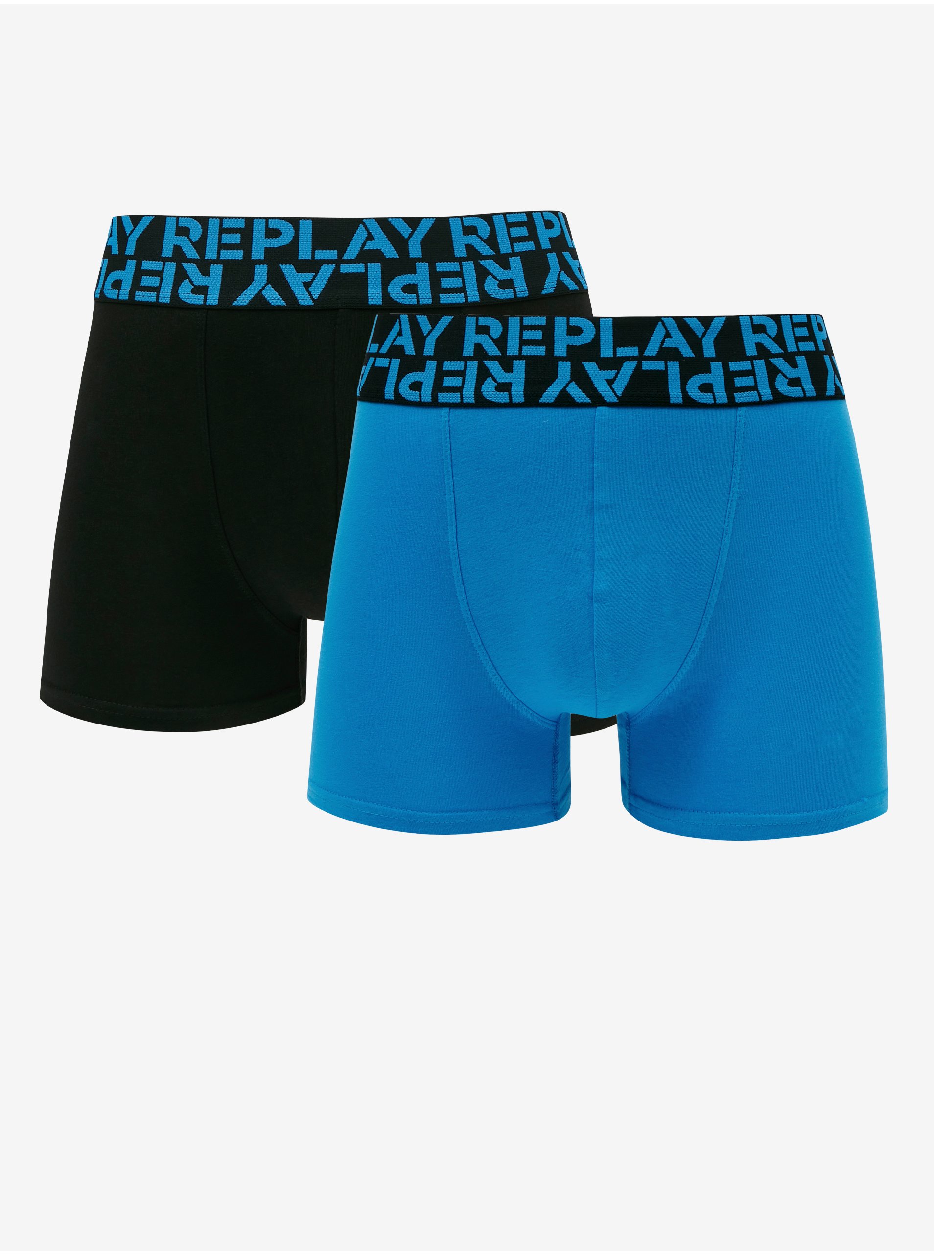 Set of two men's boxers in black and blue Replay - Men