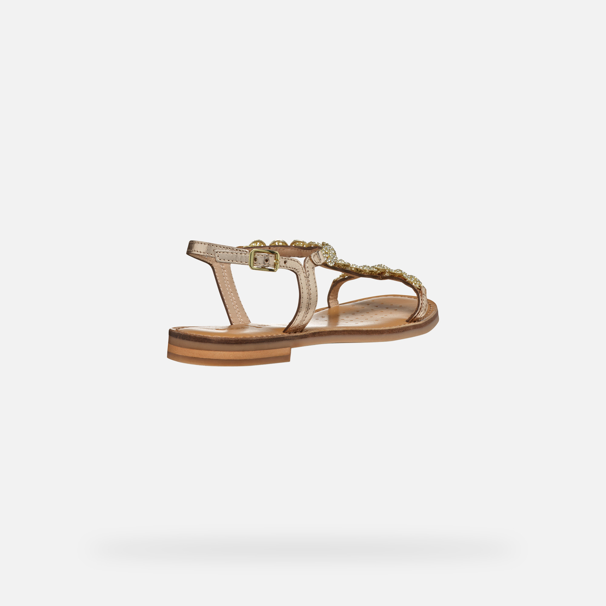 Gold women's sandals Geox Maddalusiac - Women's