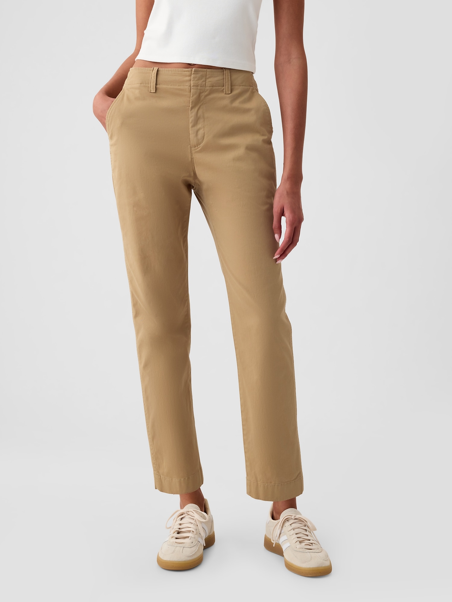 Pantaloni chino pentru femei GAP - maro