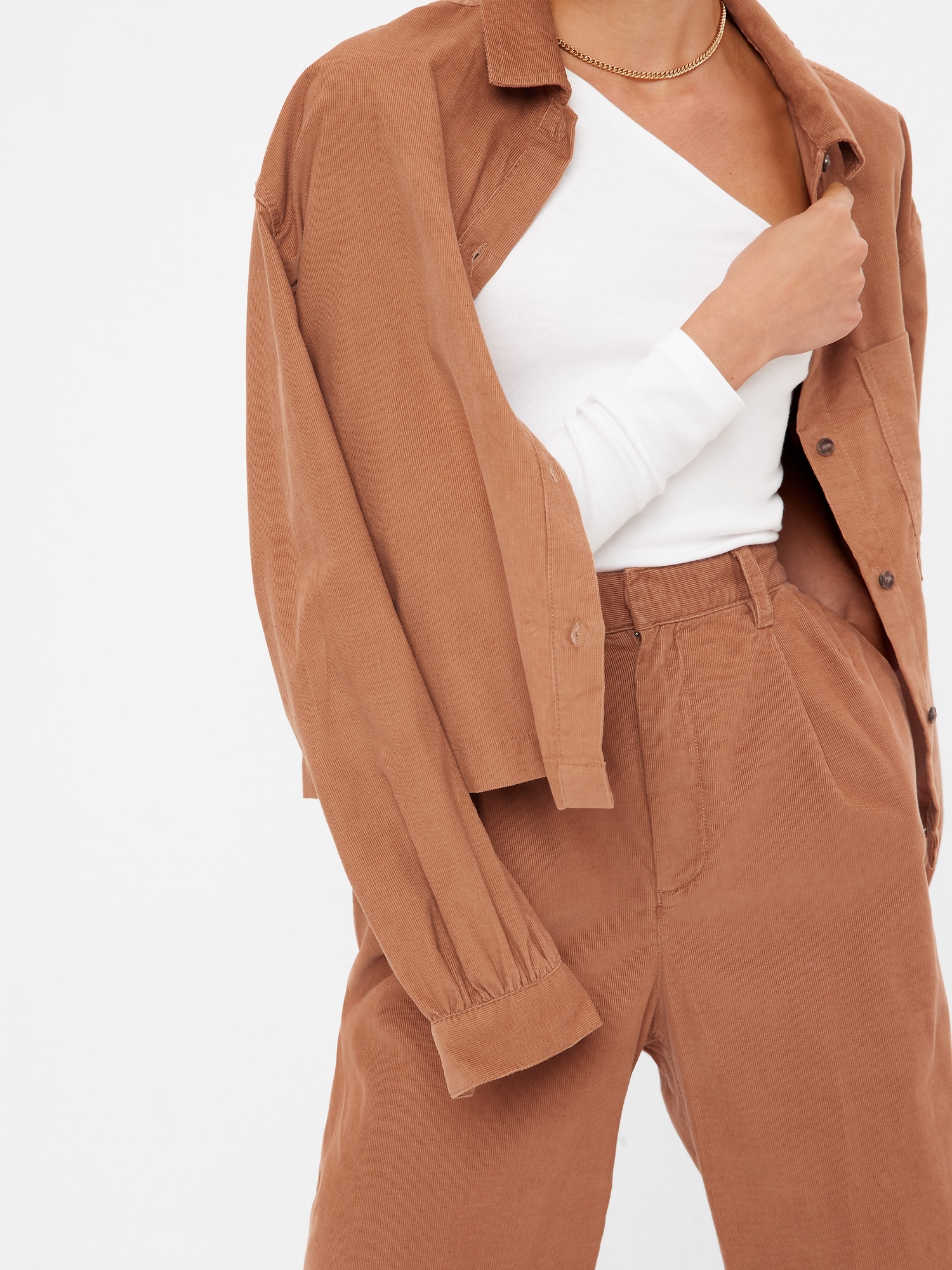 Pantaloni chino pentru femei GAP - maro