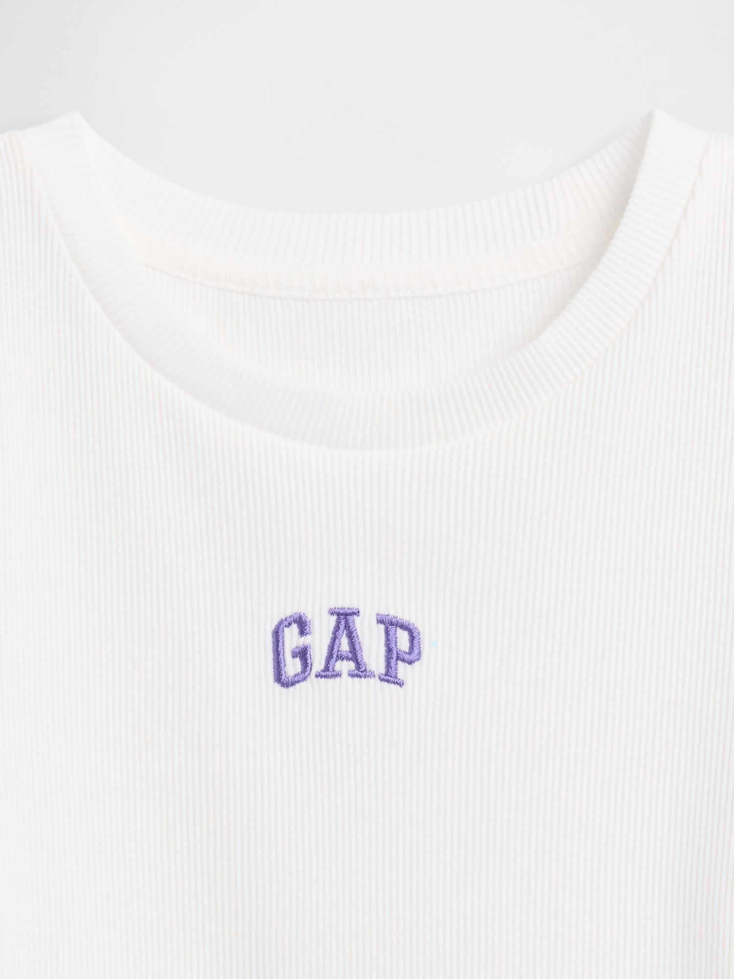 GAP Children's Ribbed T-Shirt with Logo - Girls