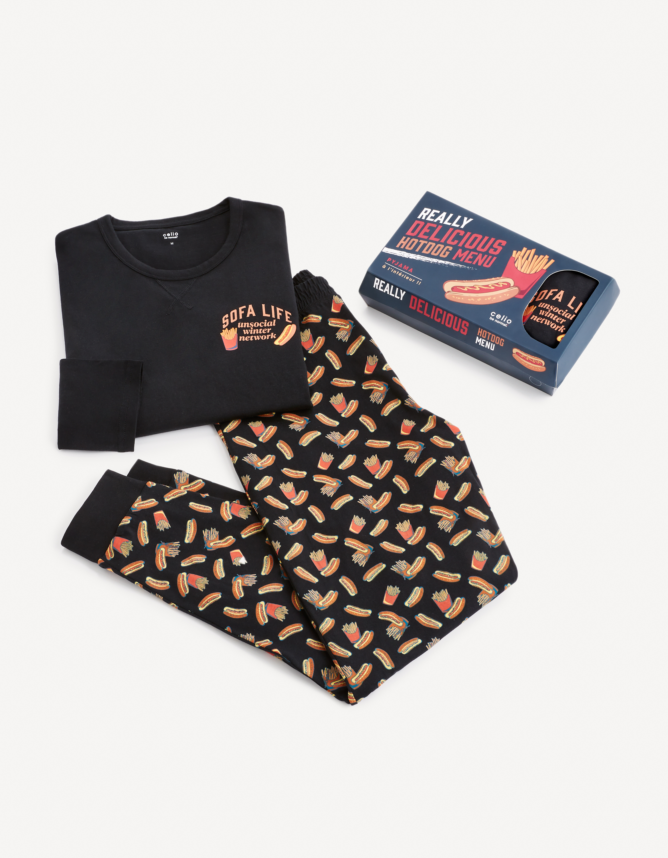 Celio Pajamas In Hot Dog Gift Box - Men's