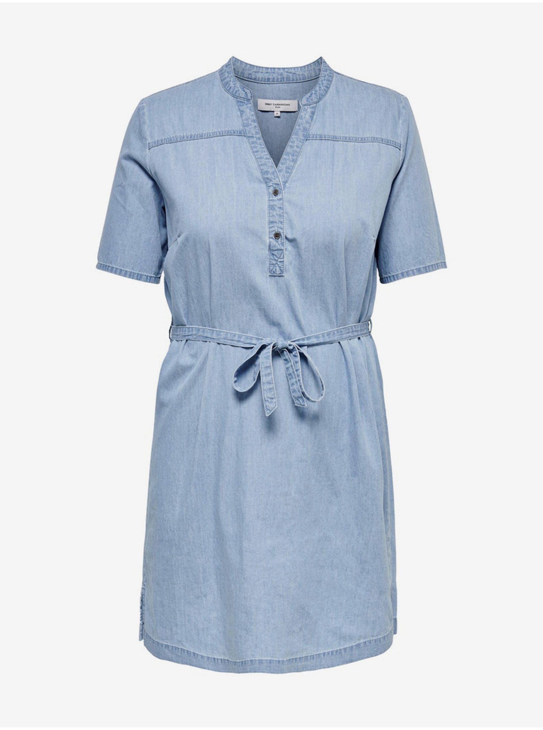 Blue dress with tie ONLY CARMAKOMA Damia - Women