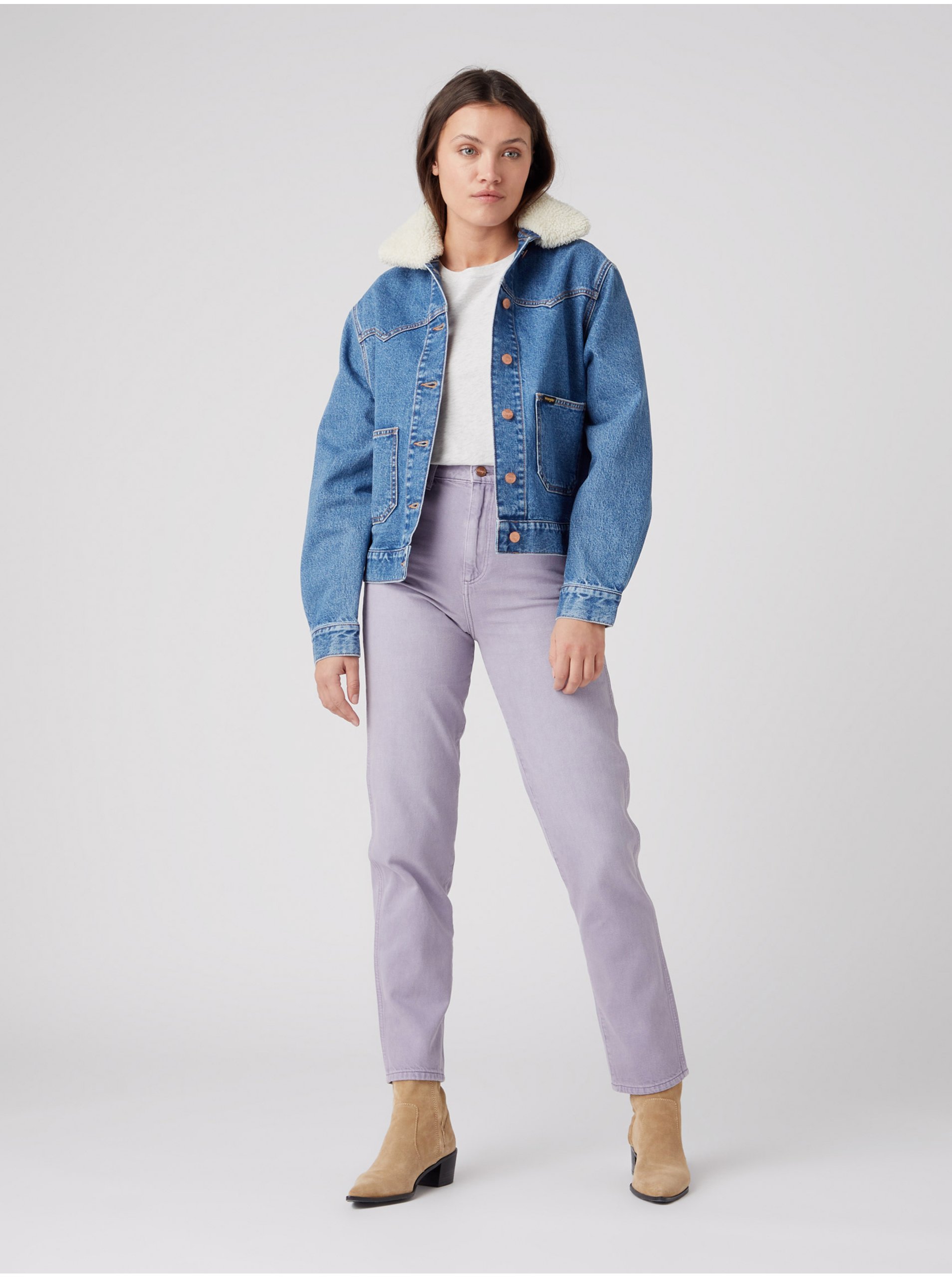 Straight fit pentru femei Wrangler - mov deschis