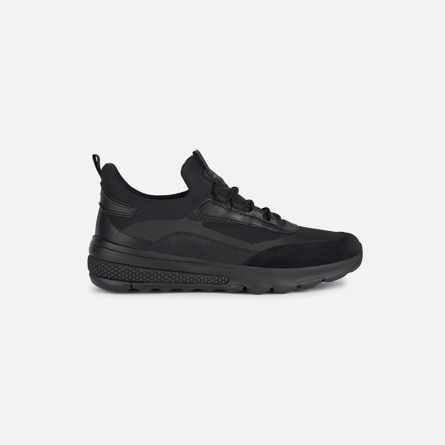 Black mens sneakers Geox Spherica Actif - Mens