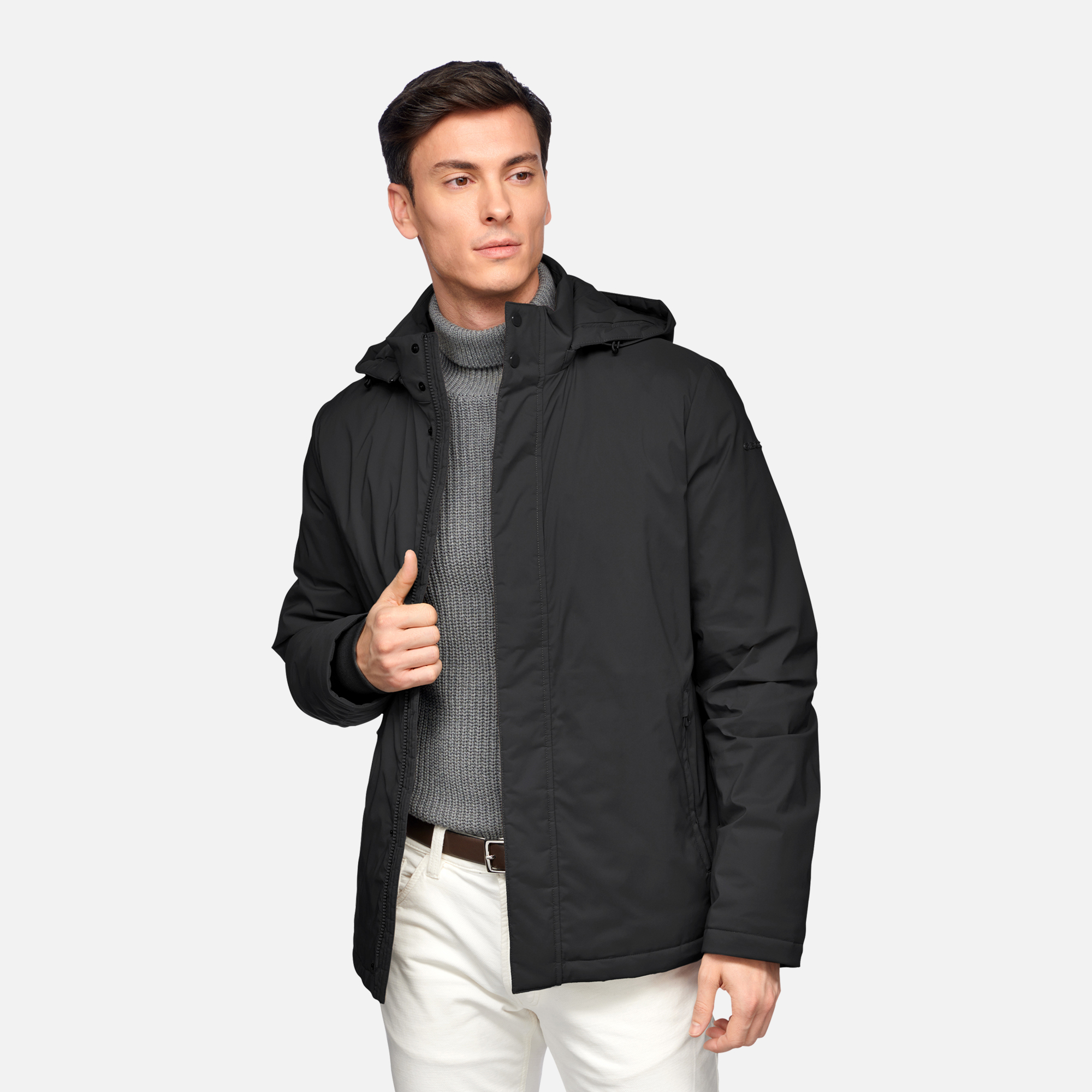 Black men&#039;s down jacket Geox Aurelio - Men