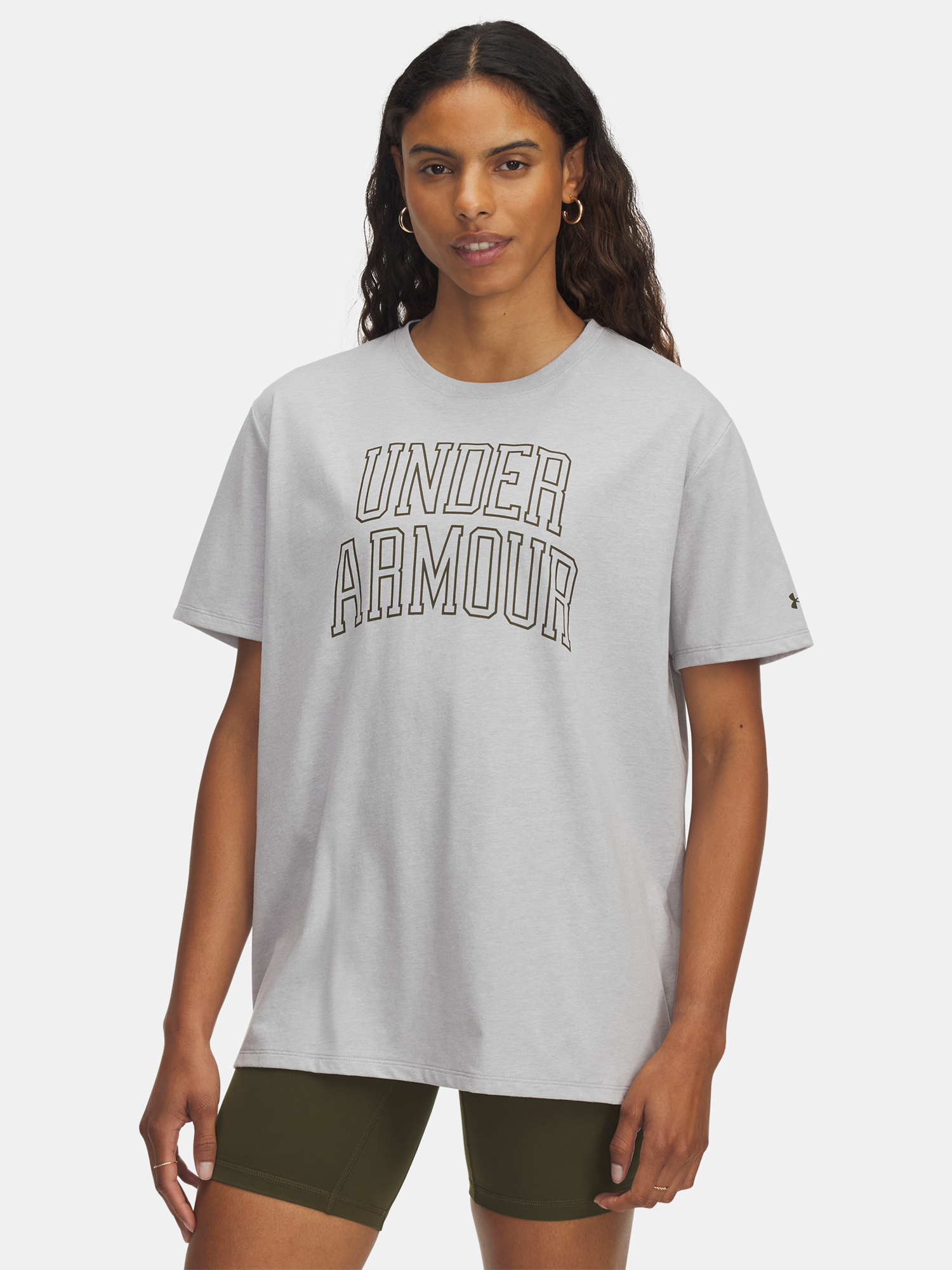 Women's T-shirt Under Armour Rival OS Campus Tee-GRY - Women's