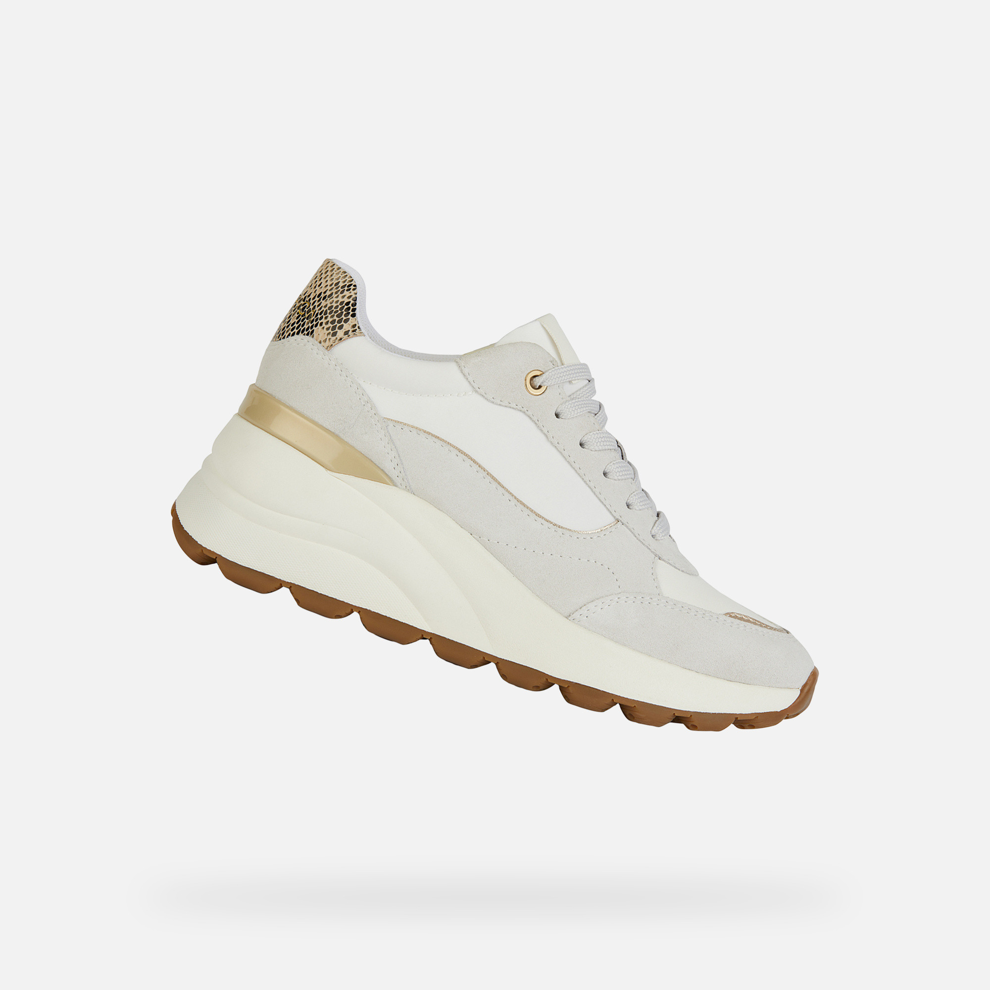 Cream womens sneakers Geox Spherica EC13 - Womens