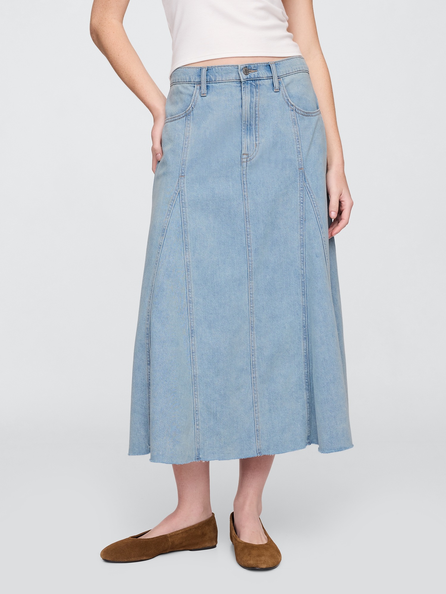 GAP Denim maxi skirt UltraSoft - Women's