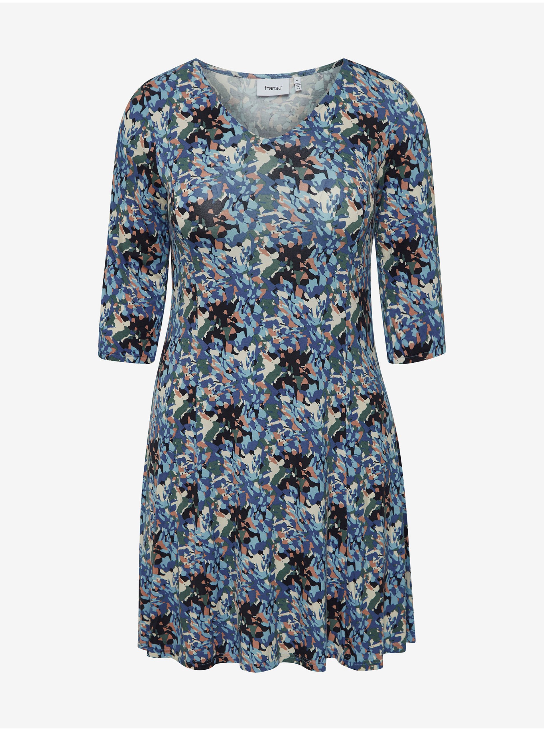 Blue Patterned Dress Fransa - Women