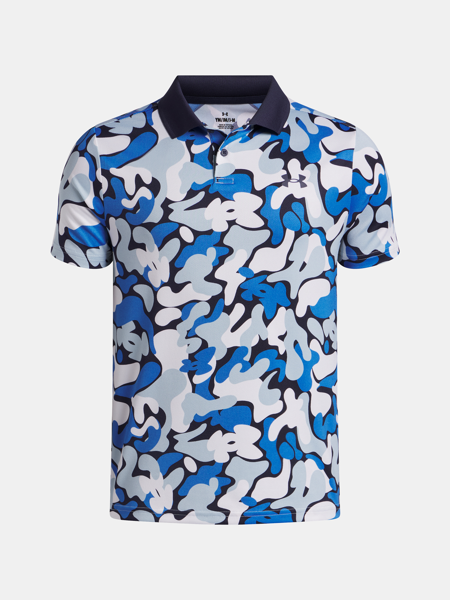 Boys T-shirt Under Armour UA Matchplay Printed Polo-BLU - Boys