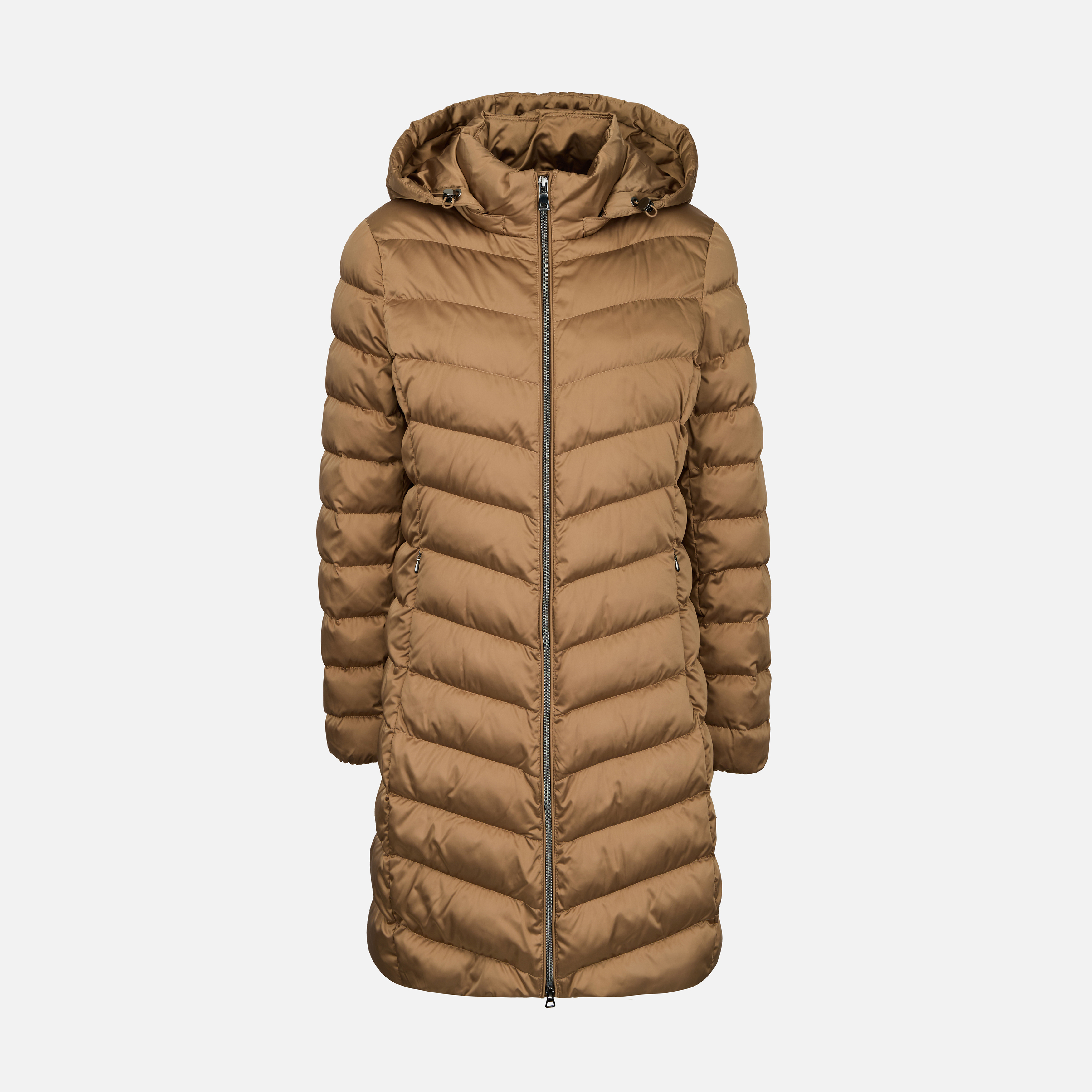 Geacă de damă maro deschis cu puf Geox Zosma