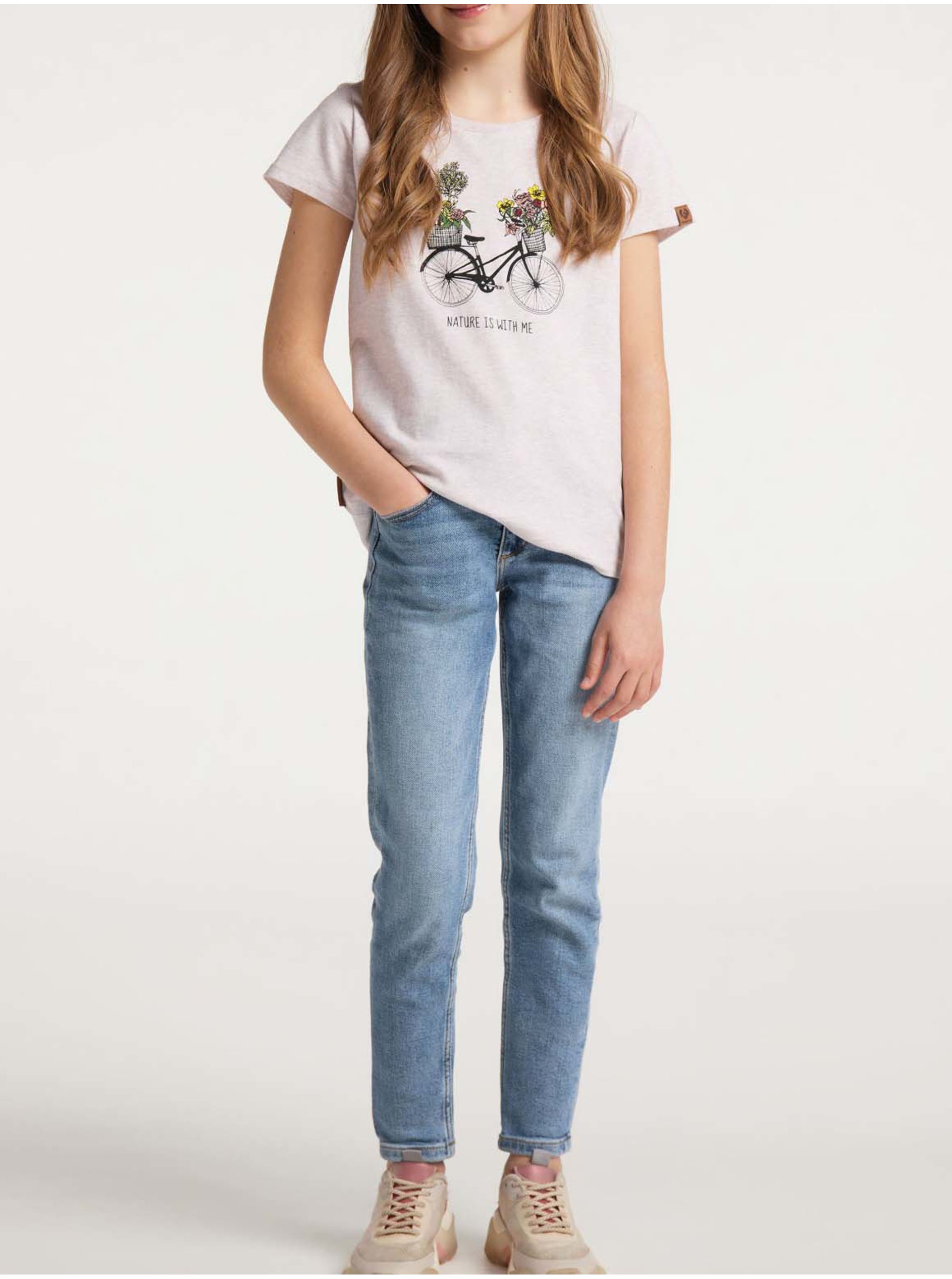 Levně Krémové holčičí tričko Ragwear Violka - Holky
