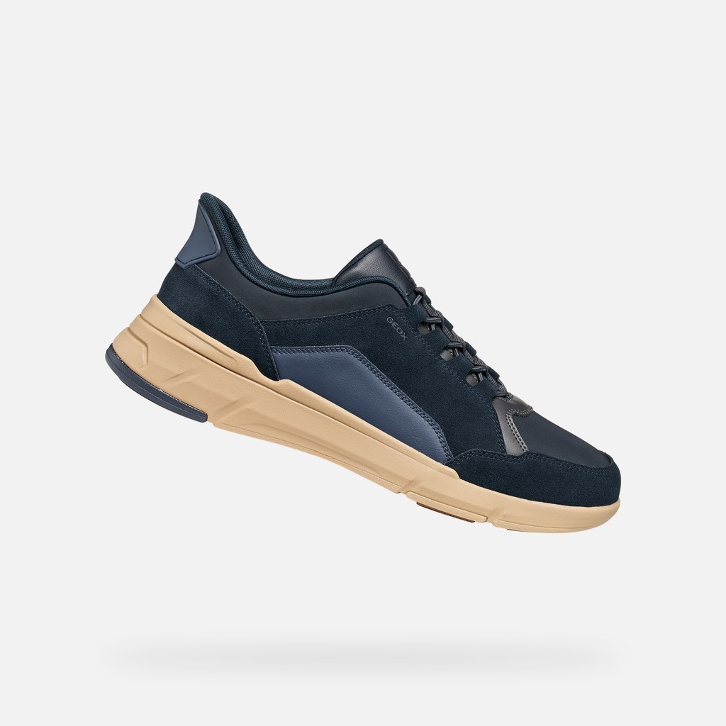 Dark Blue Men's Geox Vittour Plus Sneakers - Mens