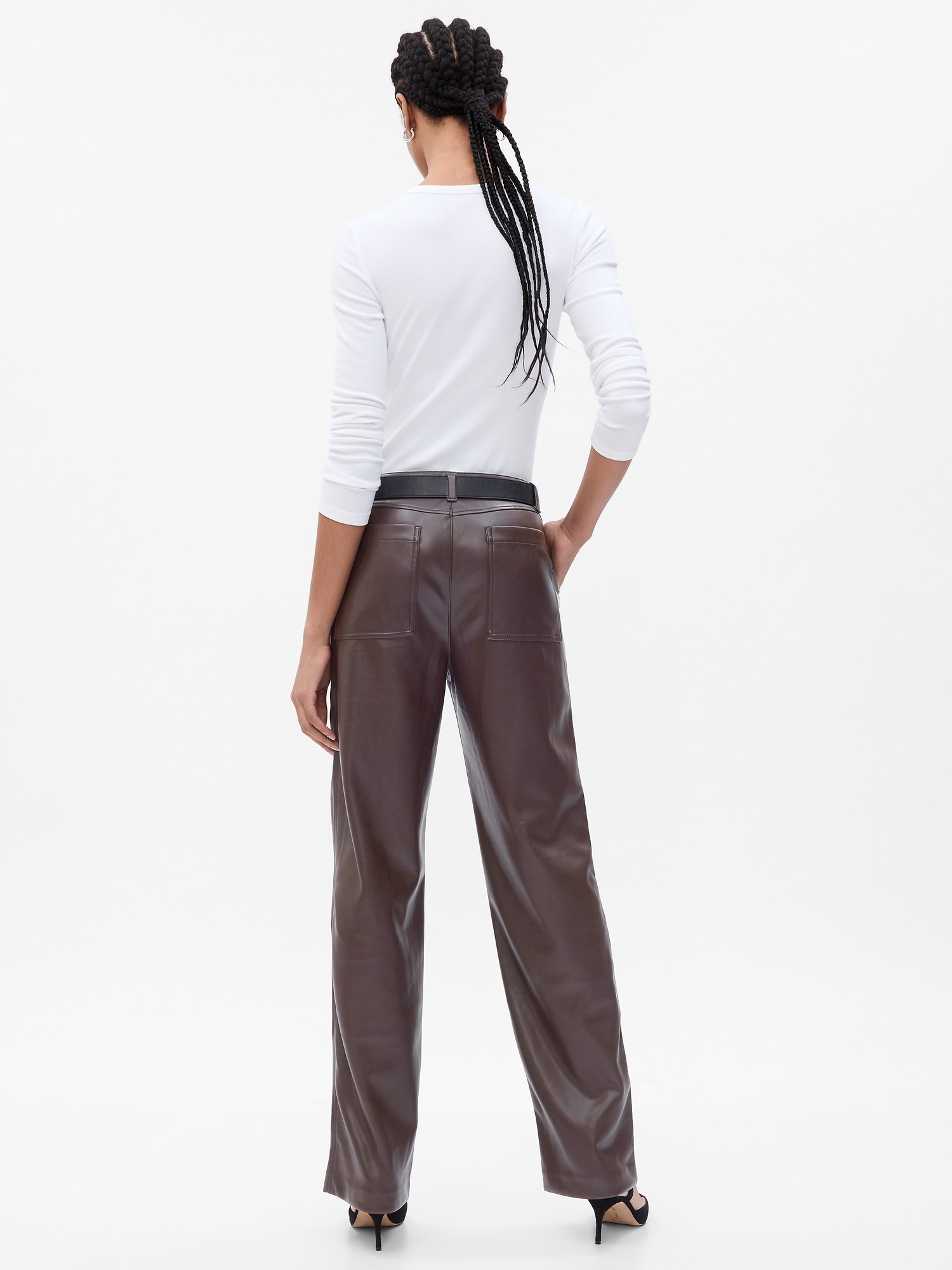 Pantaloni chino pentru femei GAP - maro