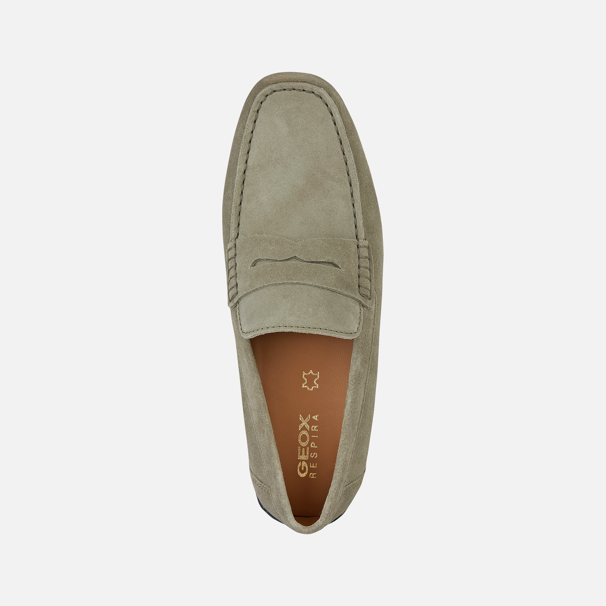 Light green men&#039;s moccasins Geox Kosmopolis + Grip - Men&#039;s