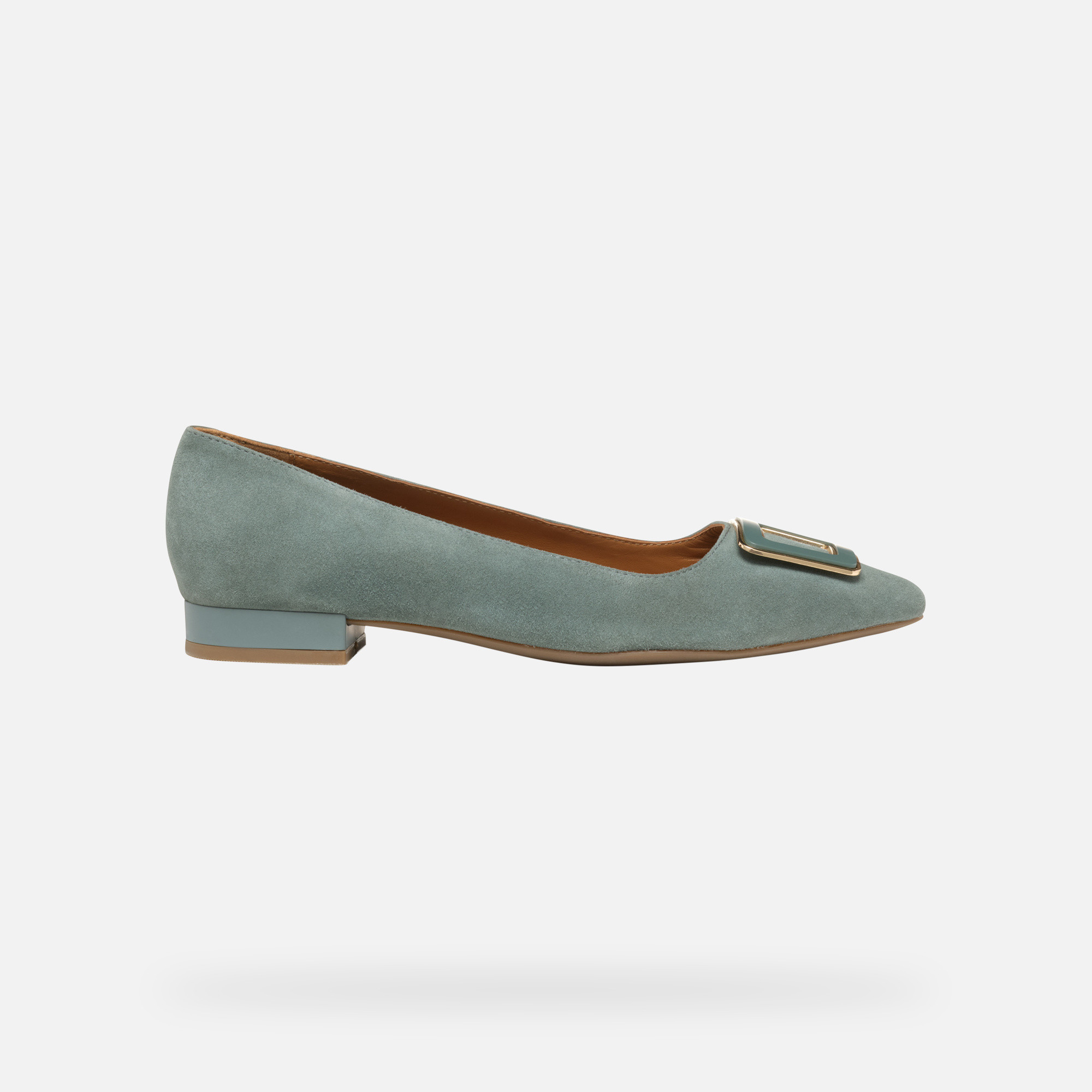 Light green women&#039;s ballet flats Geox Charyssa - Women&#039;s
