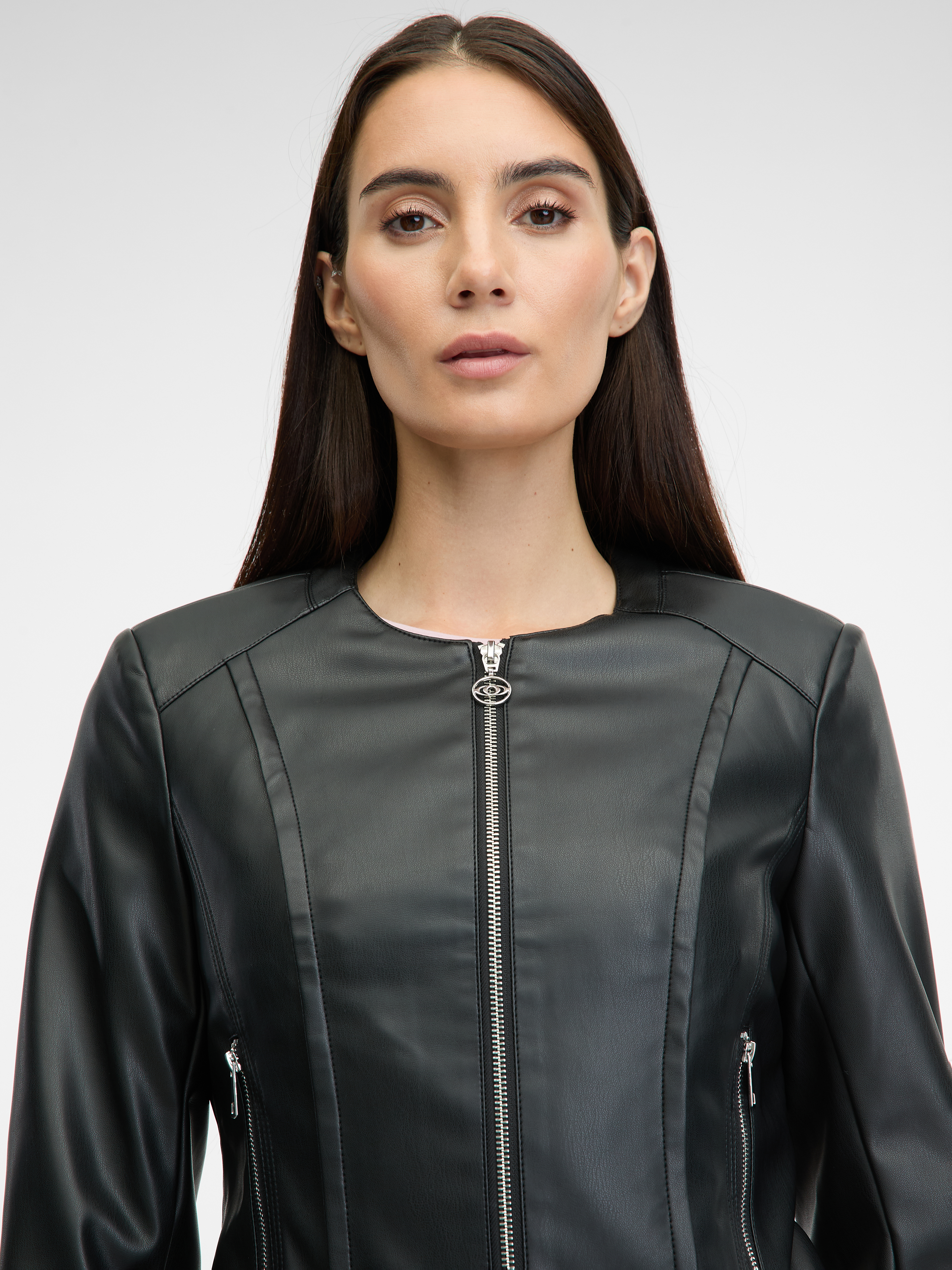 Black women's leather jacket ORSAY - Women's
