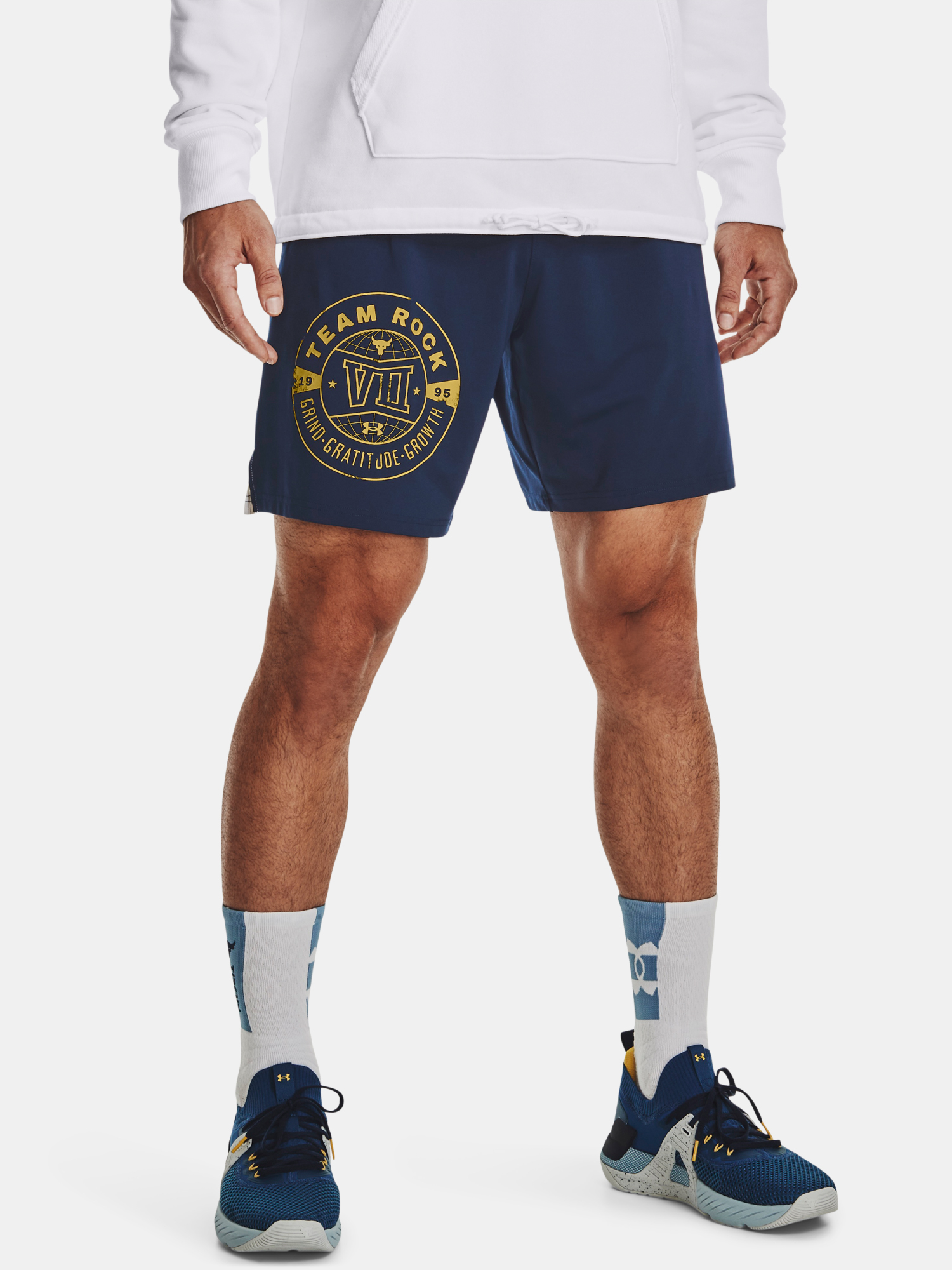Under Armour Kraťasy UA Project Rock Boxing Sts-NVY - Pánské