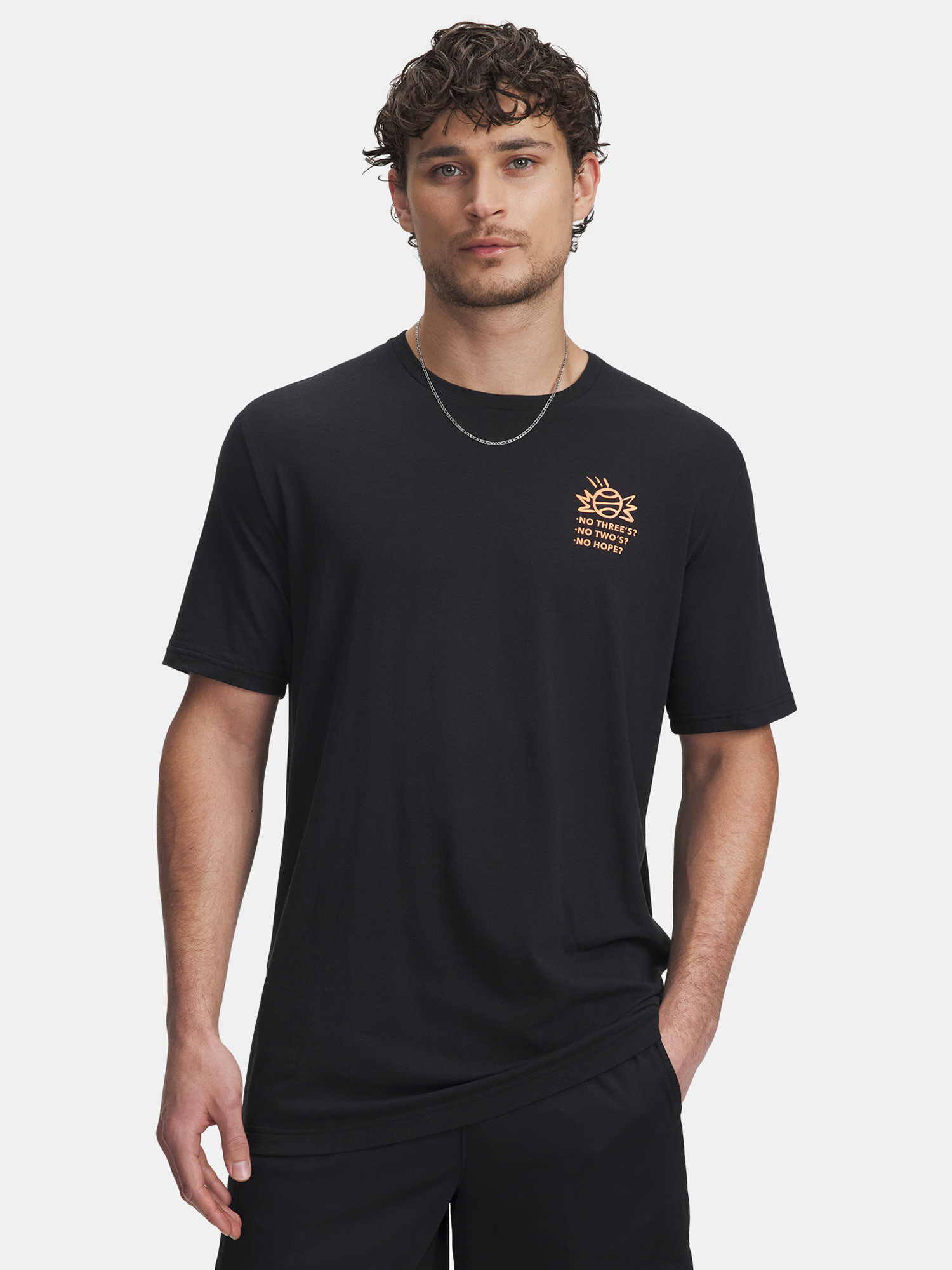 Mens T-shirt Under Armour UA M 60/40S Cant Hoop SS-BLK - Men