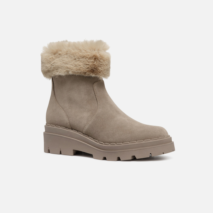 Beige women's ankle boots Geox Felleny - Women's