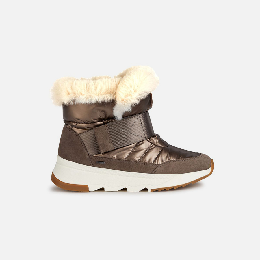 Brown women&#039;s ankle boots Geox Falena B ABX - Women&#039;s