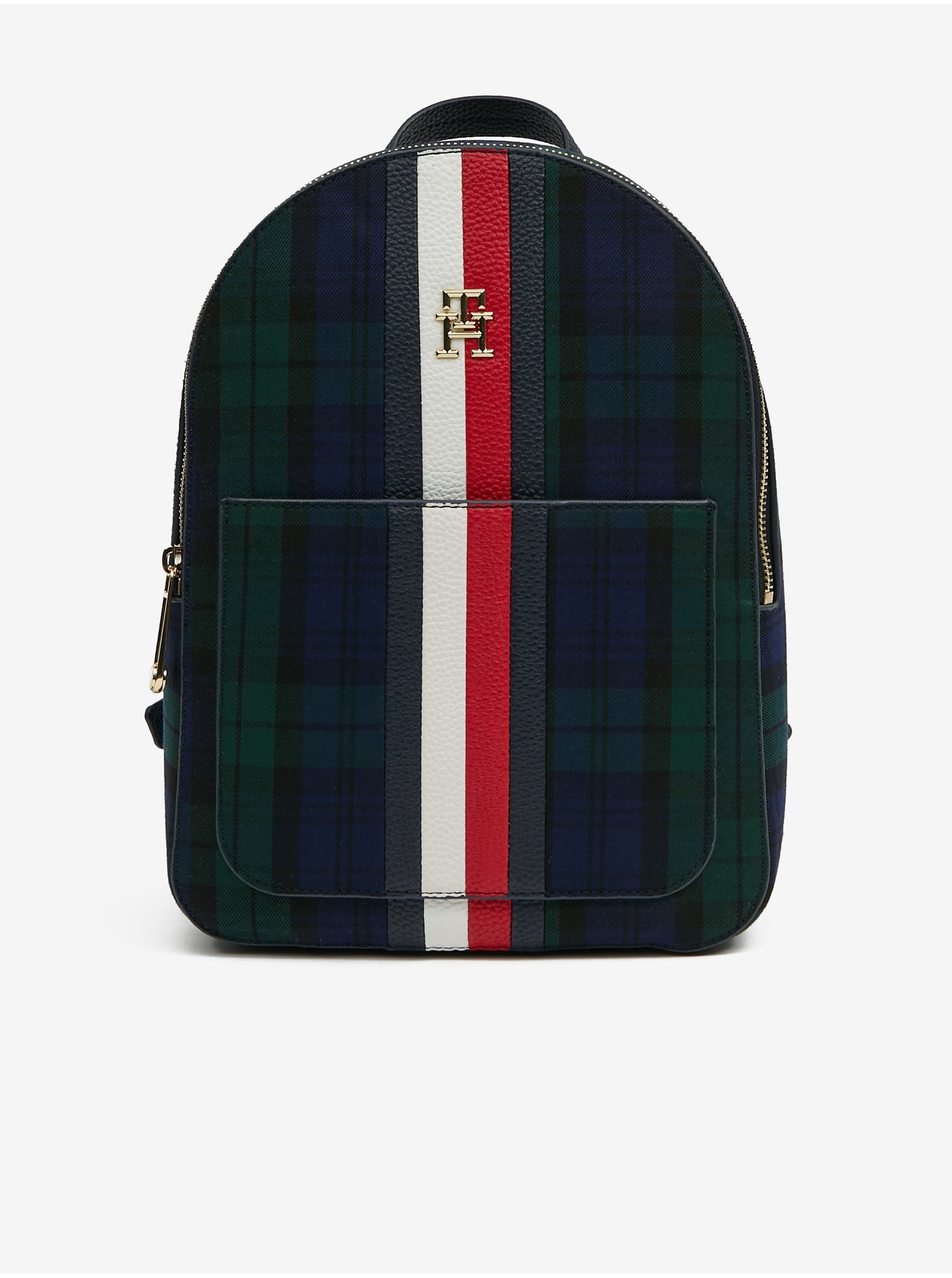 Green-blue ladies checkered backpack Tommy Hilfiger - Women