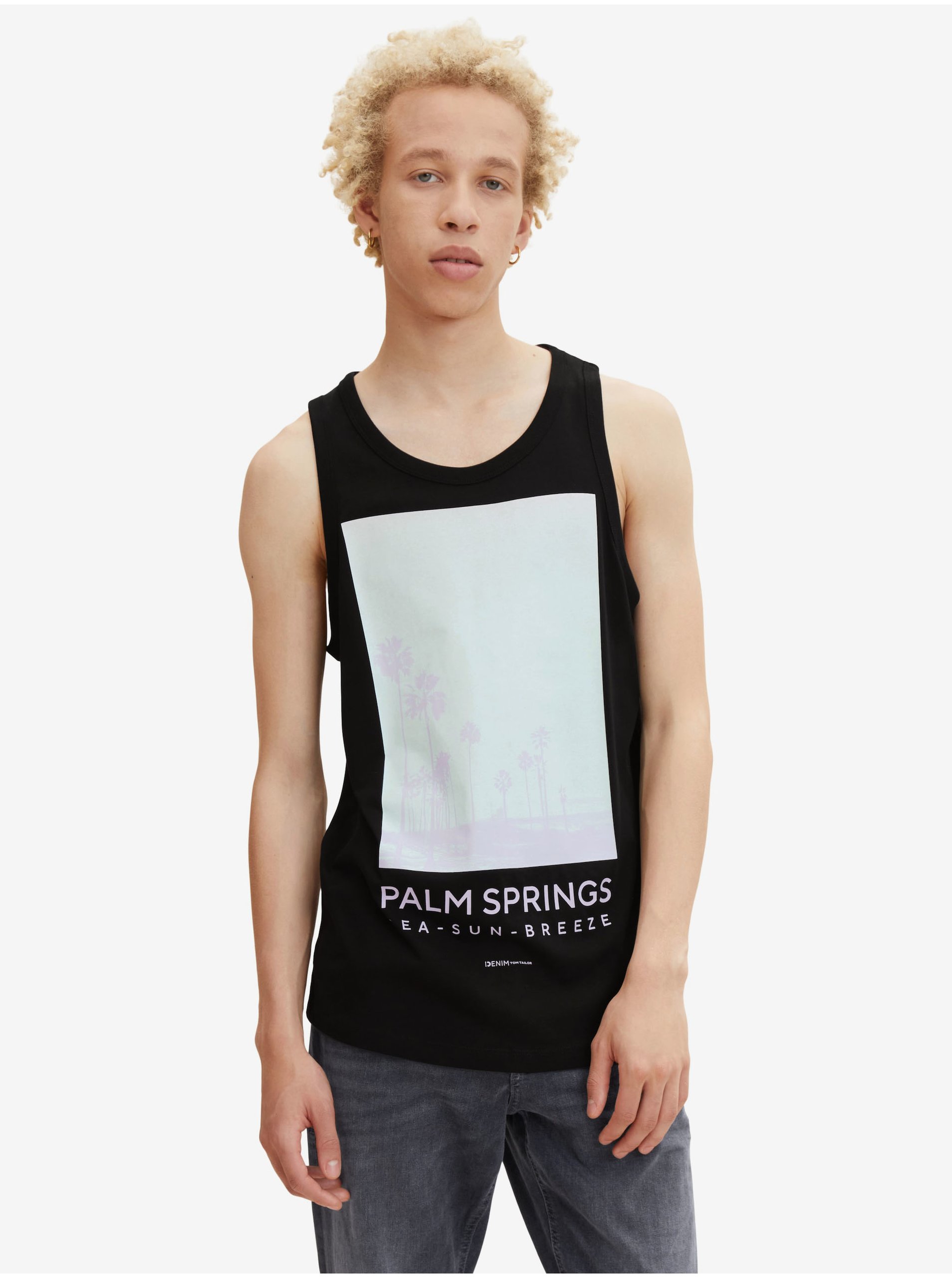 Black Men's Tank Top Tom Tailor Denim - Men
